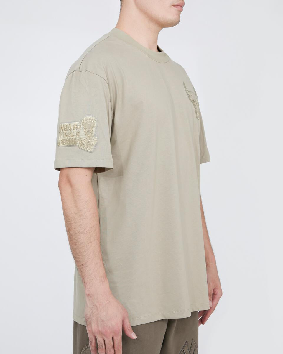 Men's Pro Standard Chicago Bulls Logo Shirt Taupe