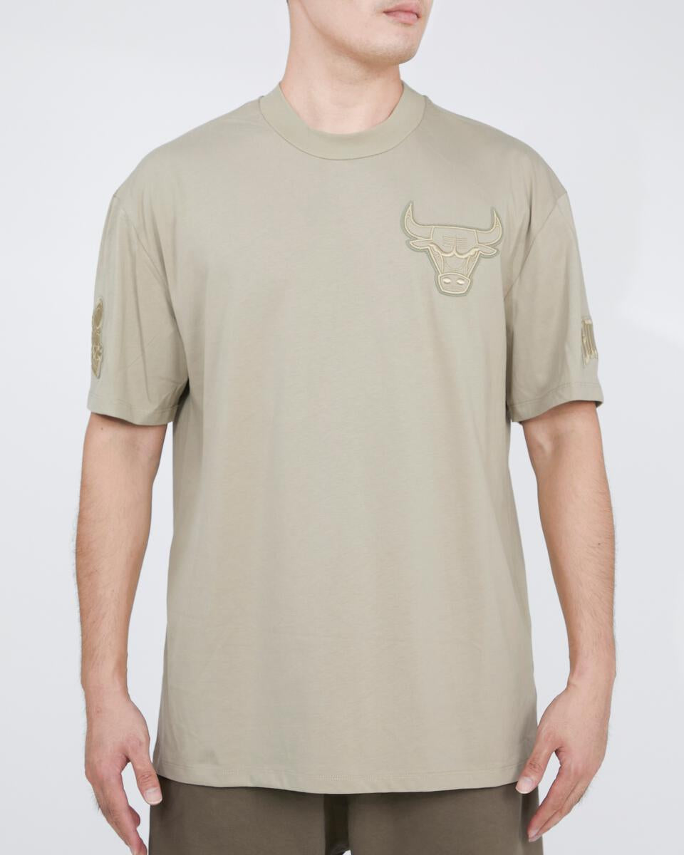 Men's Pro Standard Chicago Bulls Logo Shirt Taupe