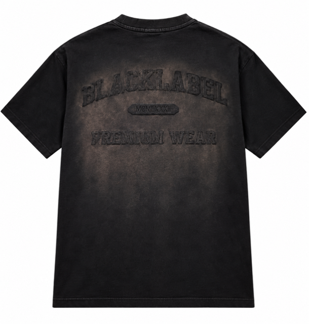 Men's Black Label T-Shirt Washed Black