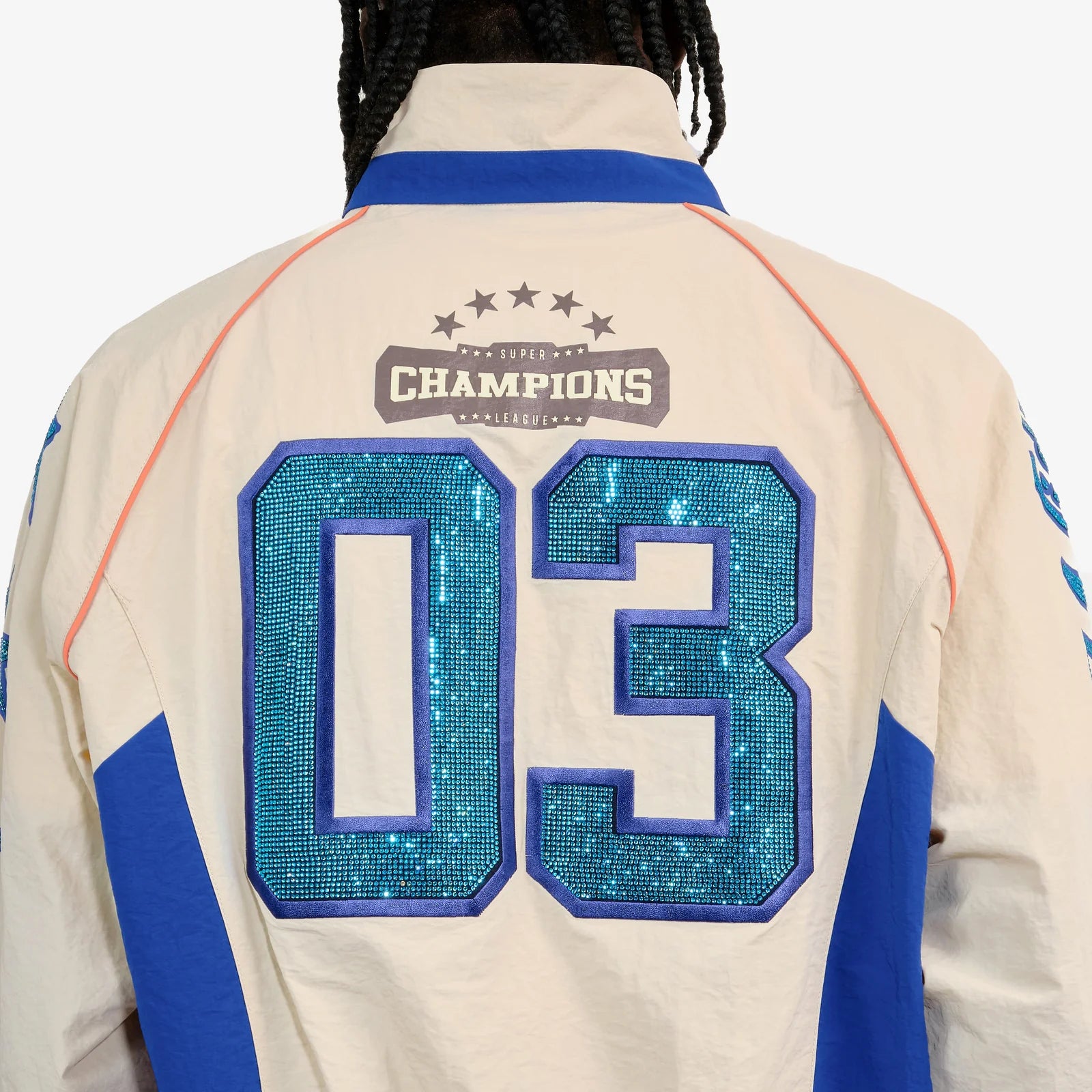 Men's Copper Rivet Champs Windbreaker Full Zip Royal Blue