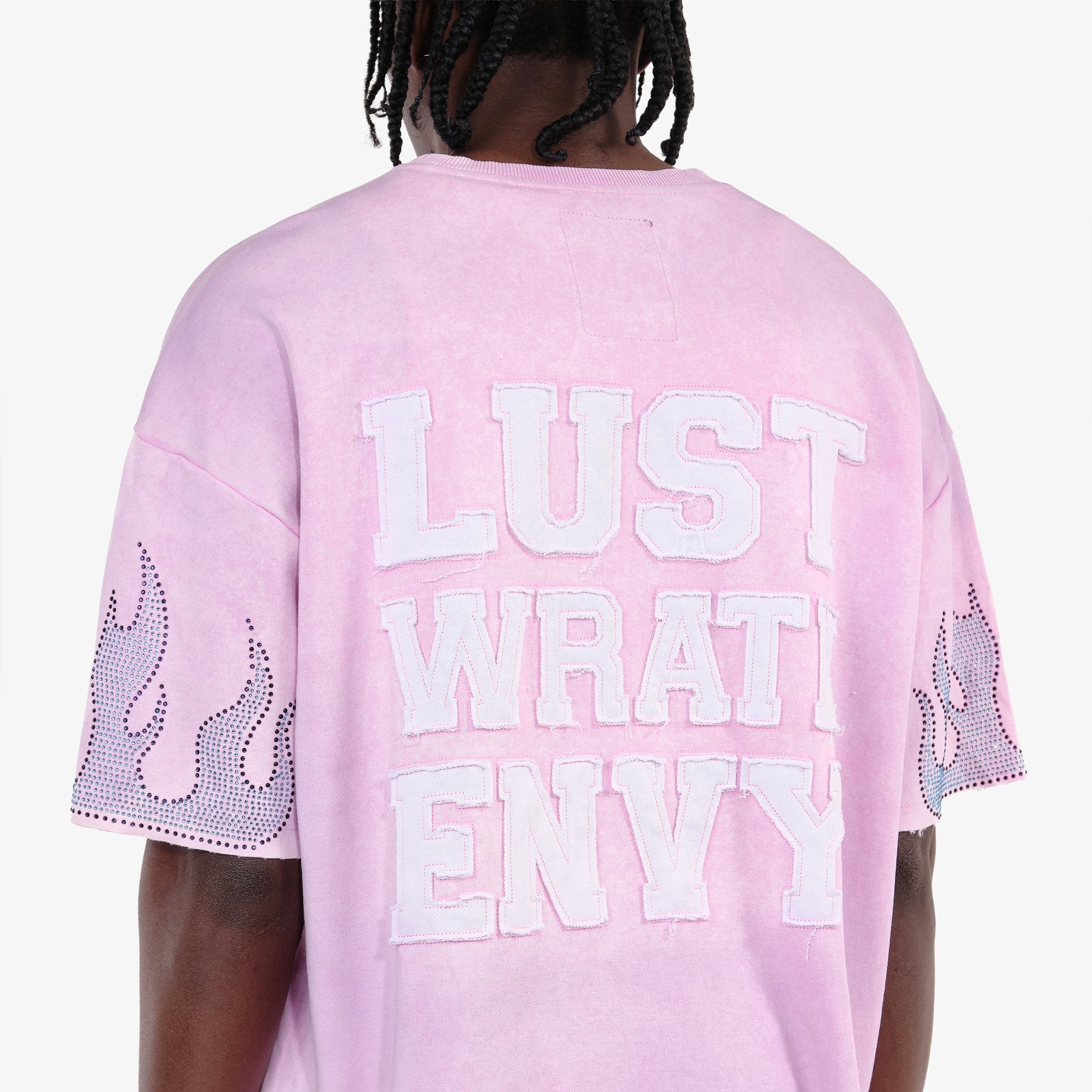 Men's Copper Rivet Desires Crop T-Shirt Pink