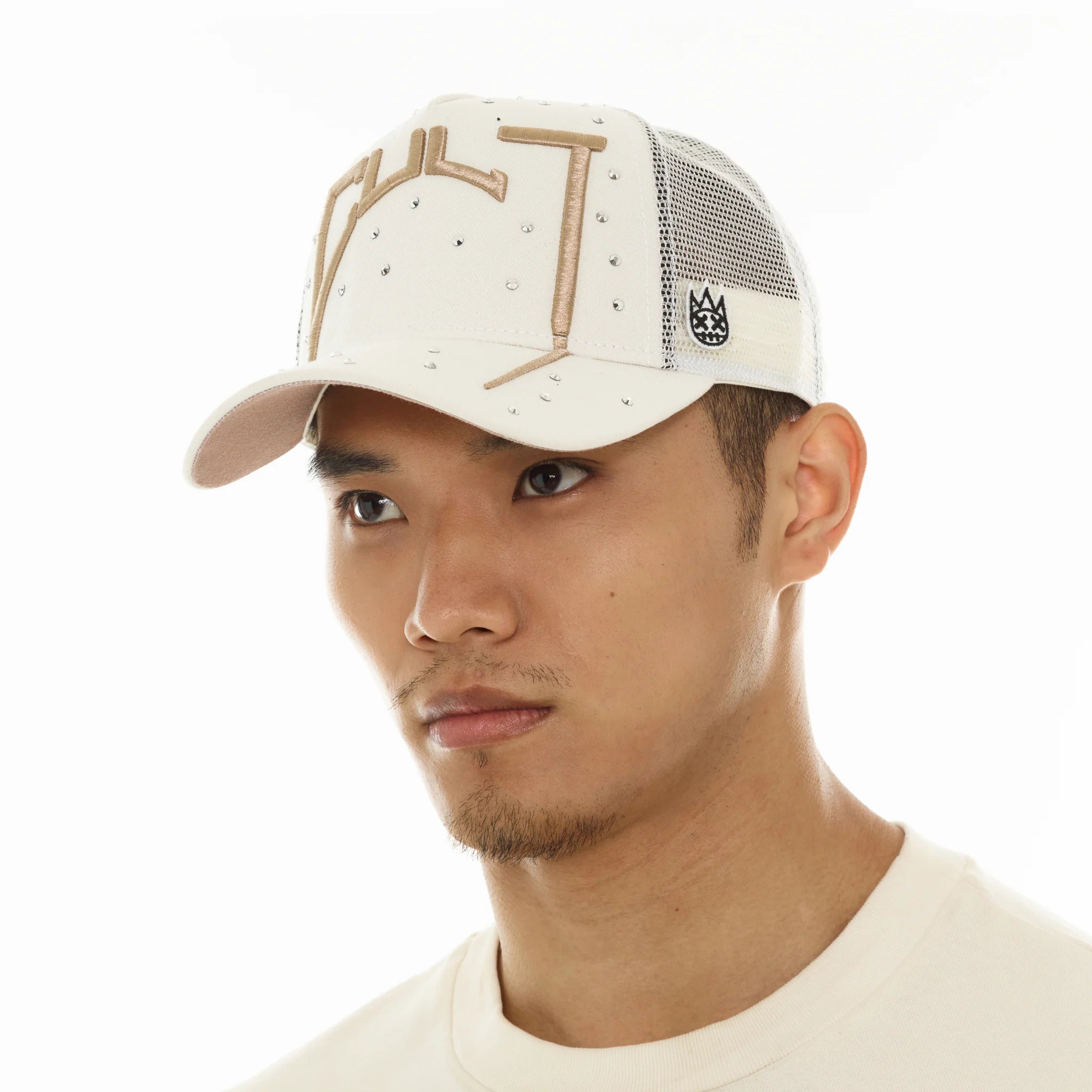 Cult of Individuality Arch Logo Trucker Hat Winter White