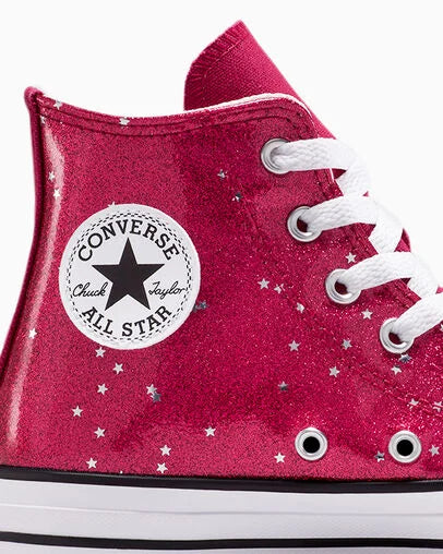 Big Kid Converse Chuck Taylor All Star Glitter Sporty Berry / White / Egret