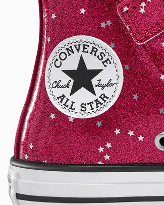 Big Kid Converse Chuck Taylor All Star Glitter Sporty Berry / White / Egret