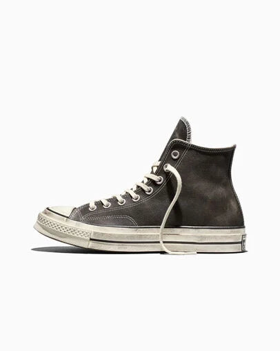 Men's Converse Chuck 70 Burnished Leather High Top Shoes Black