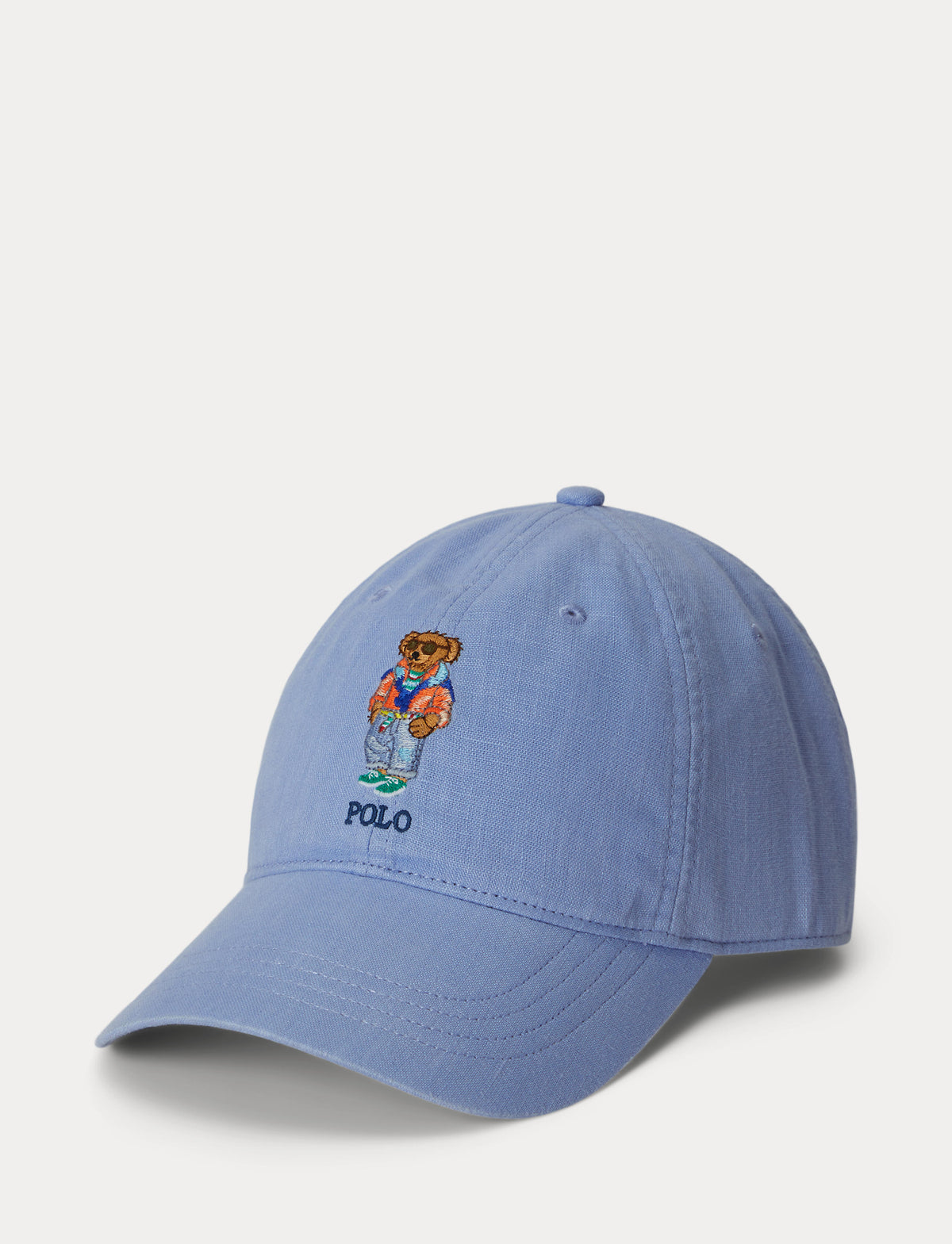 Polo Ralph Lauren Bear Linen Ball Cap Austin Blue