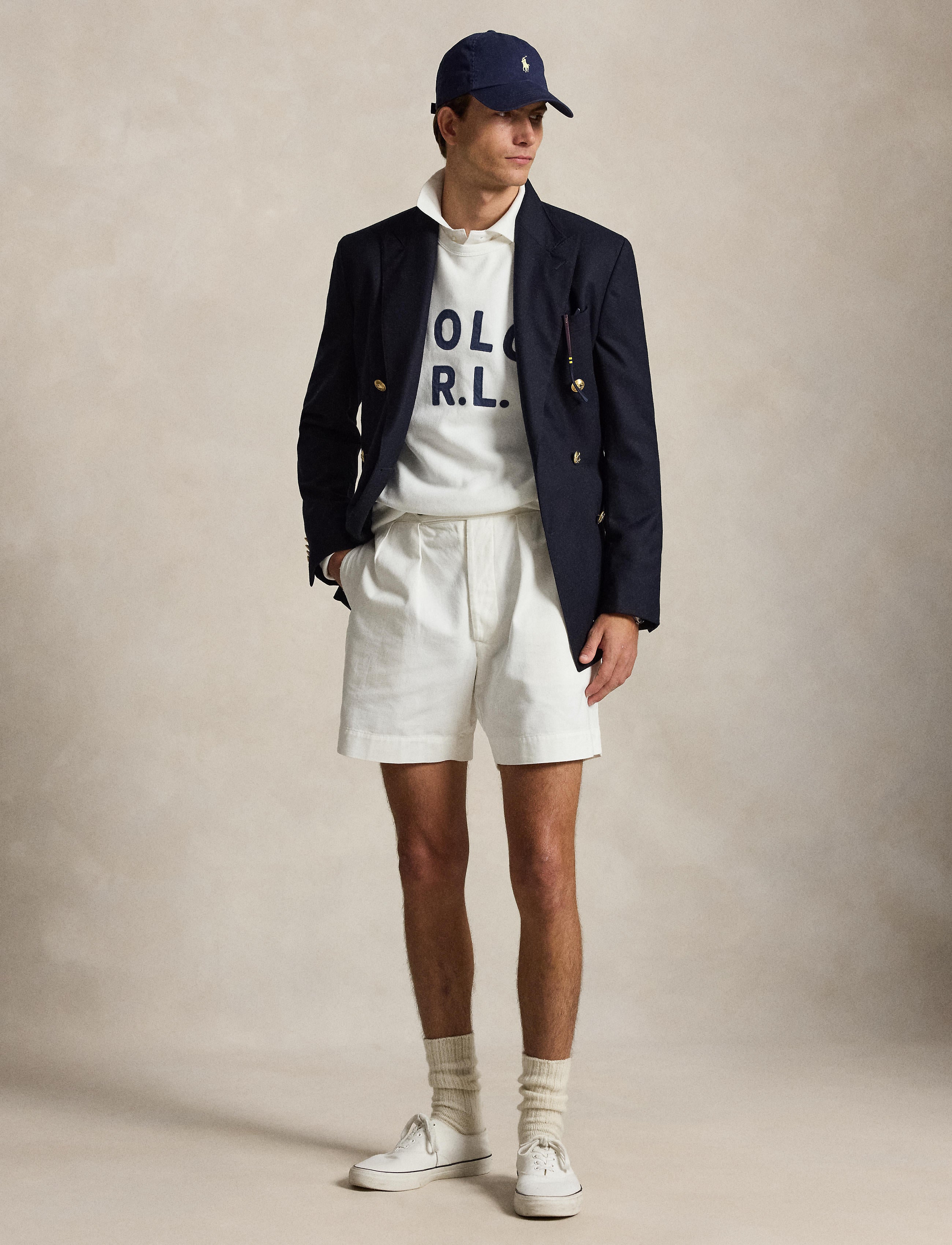 Men's Polo Ralph Lauren Logo Fleece Sweatshirt White