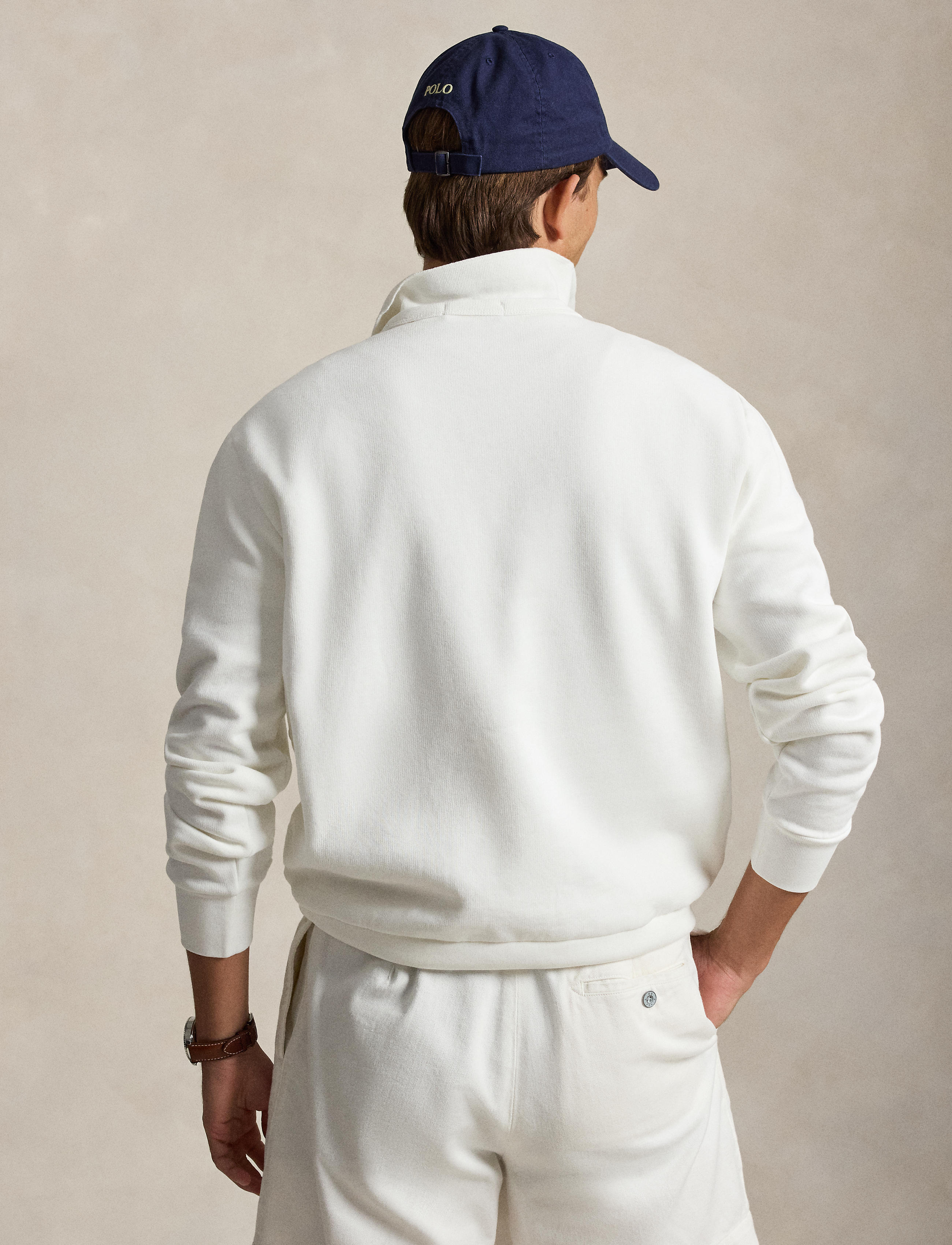 Men's Polo Ralph Lauren Logo Fleece Sweatshirt White