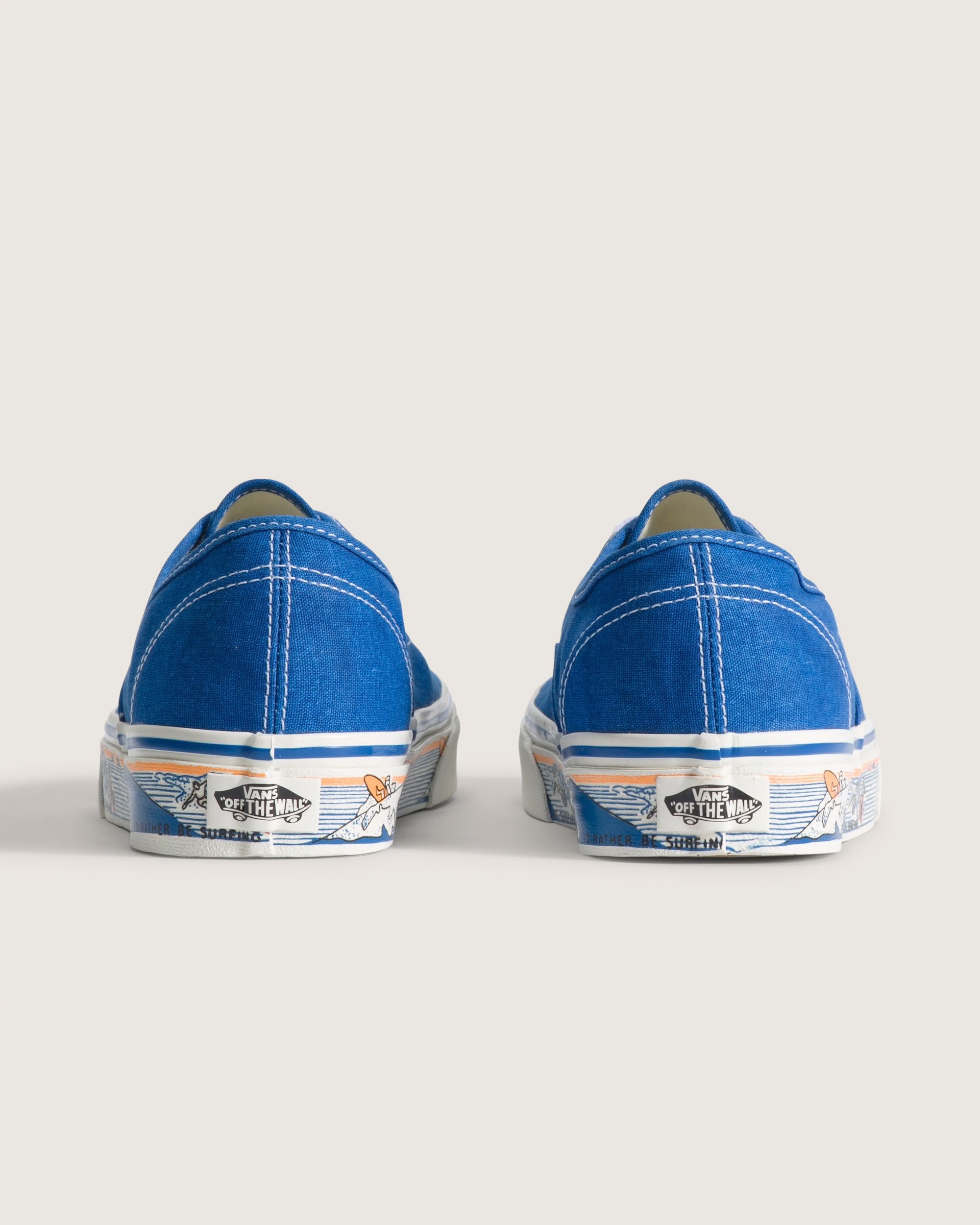 Men's Vans Authentic Shoes Sidewall Print Classic Blue