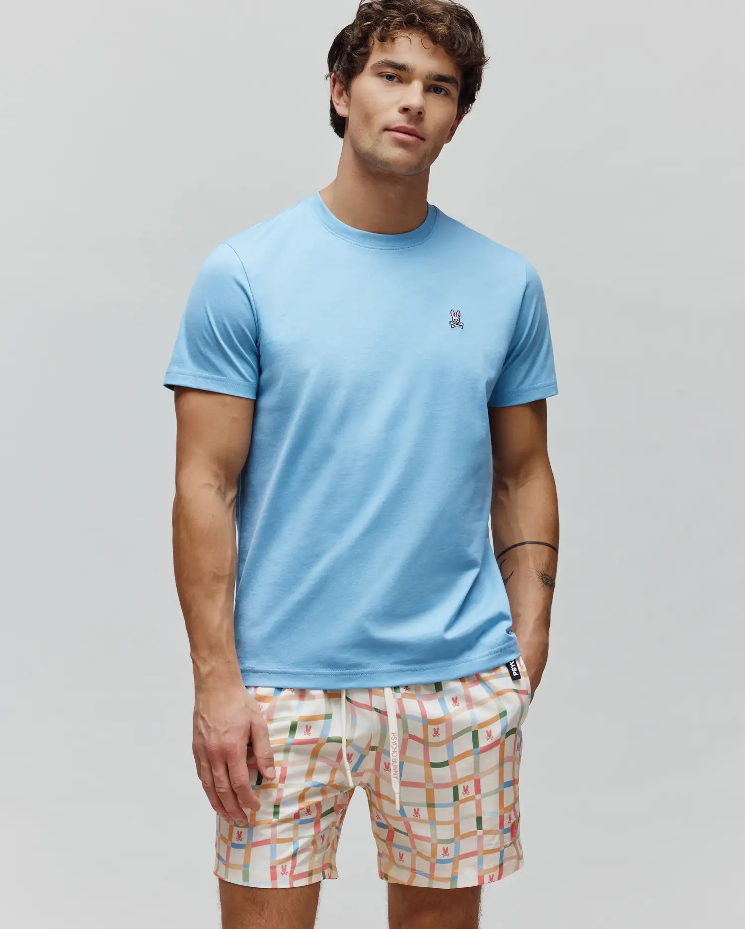 Men's Psycho Bunny Classic Crew Neck Tee Glacier Blue