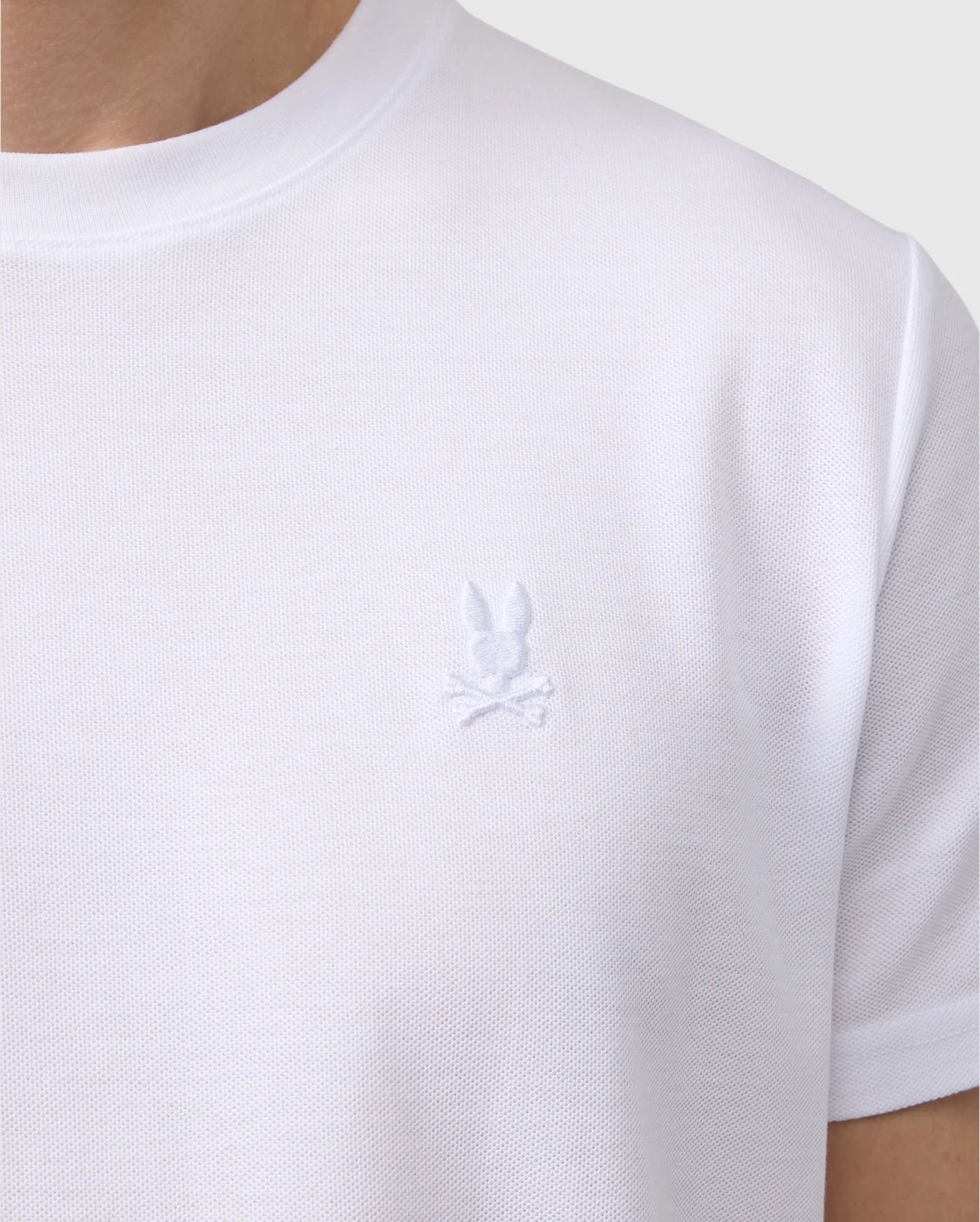 Men's Psycho Bunny Stanford Pique Tee White