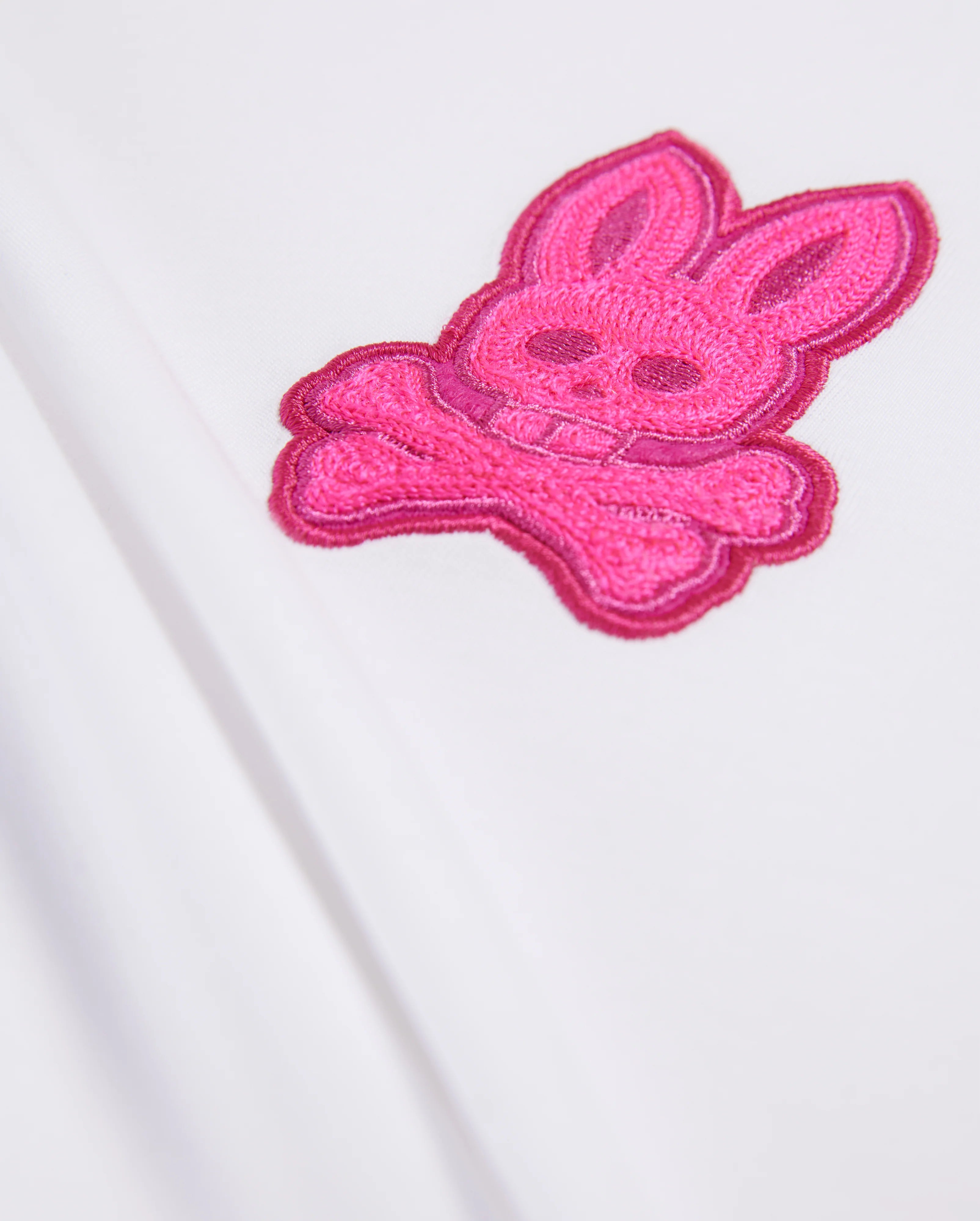 Men's Psycho Bunny Cleveland Chainstitch Logo Tee White