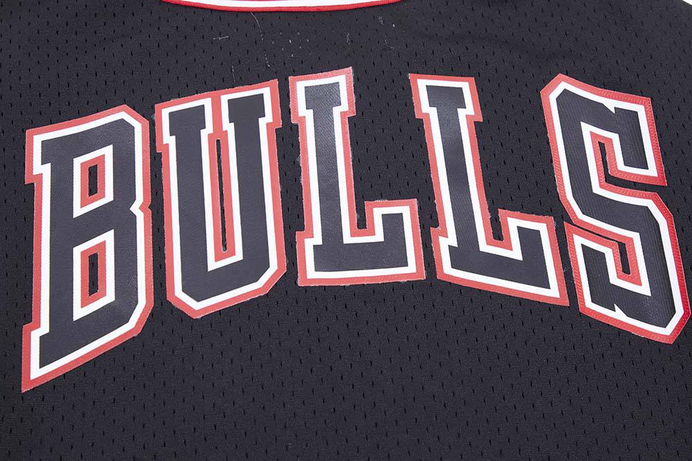 Men's Pro Standard NBA Chicago Bulls Logo Mesh Button Up Jersey Black BCB153898BLK