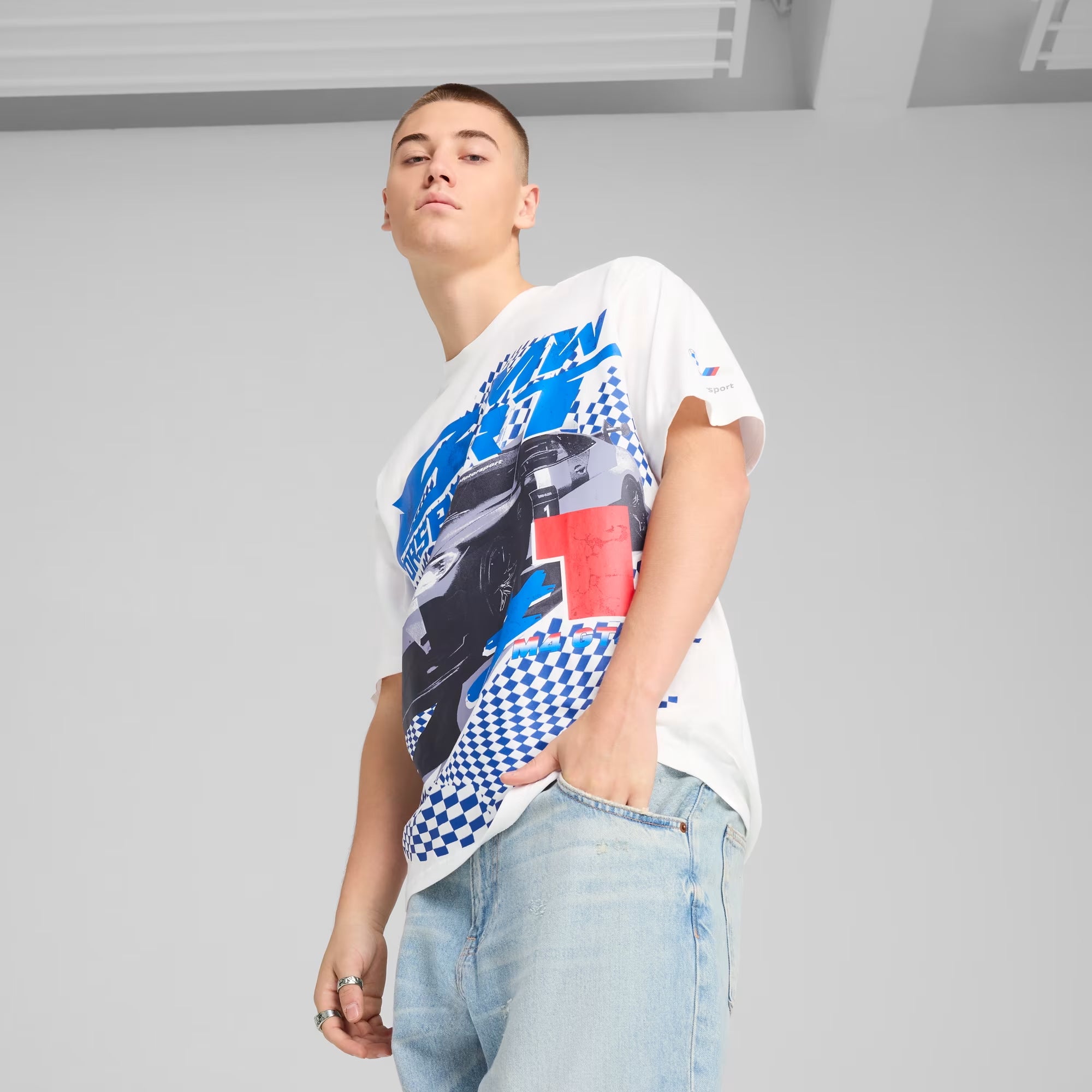 Men's PUMA BMW M Motorsport Big Graphic Tee White