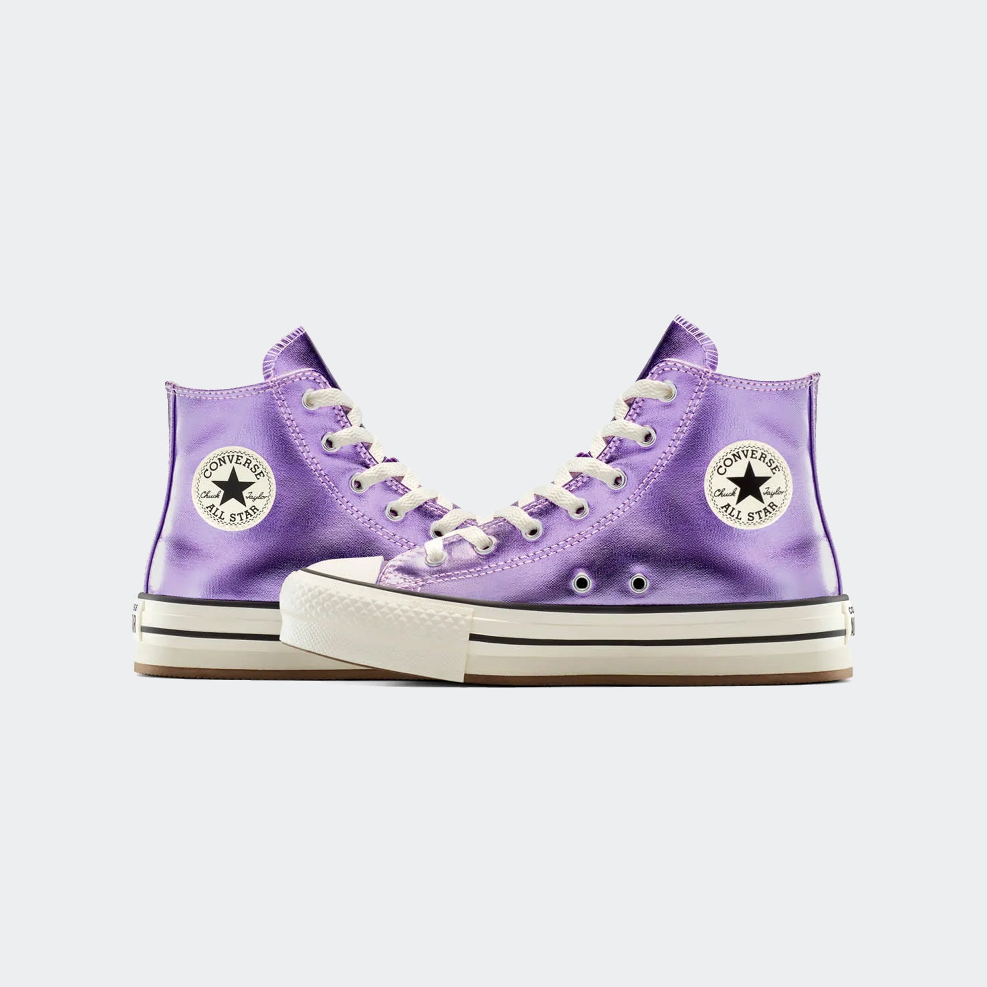 Big Kid Converse Chuck Taylor All Star EVA Lift Platform Metallic Purple / Egret / Black