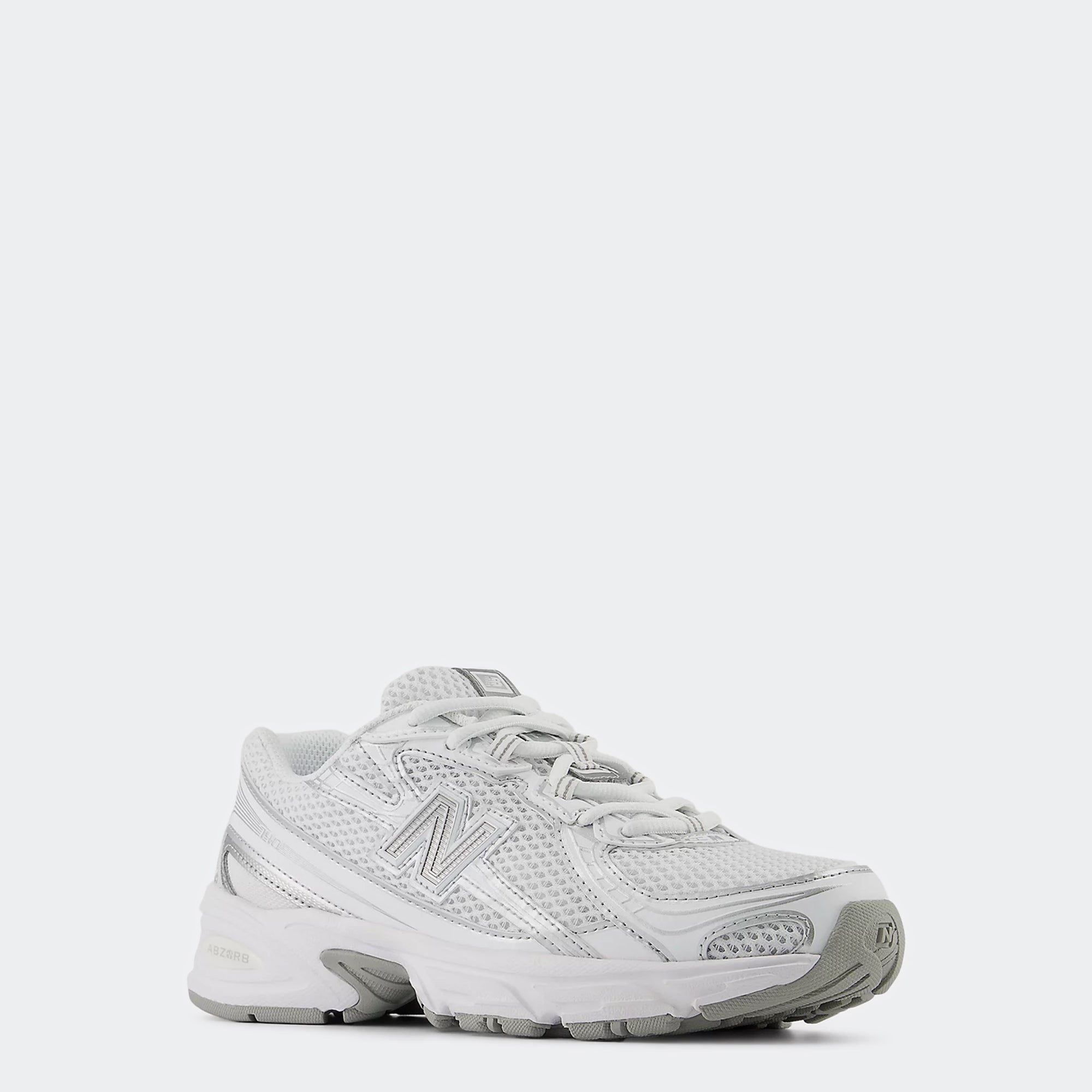 Big Kids New Balance 740 Shoes White with Silver Metallic