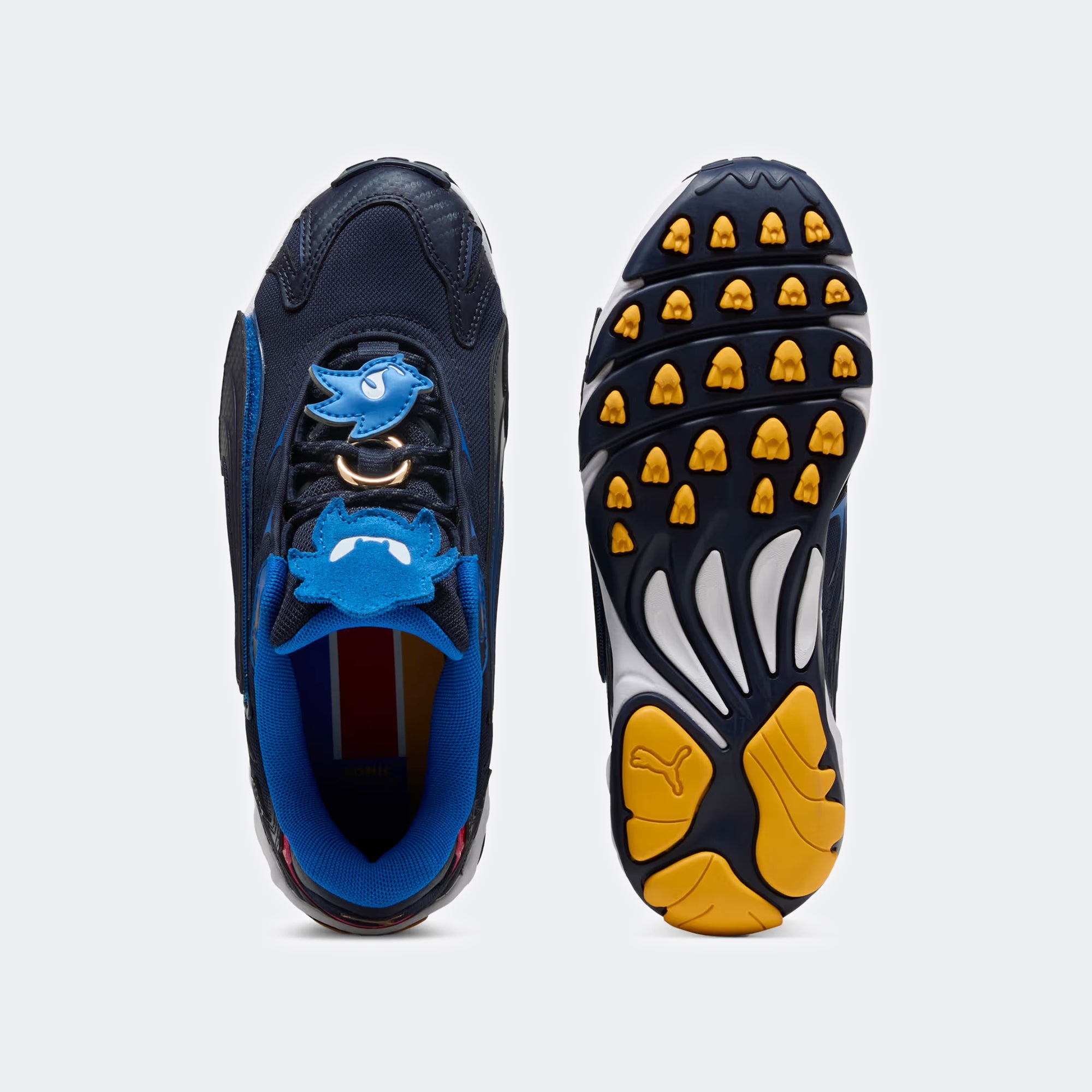 Big Kids PUMA Sonic The Hedgehog x Inhale Shoes Navy