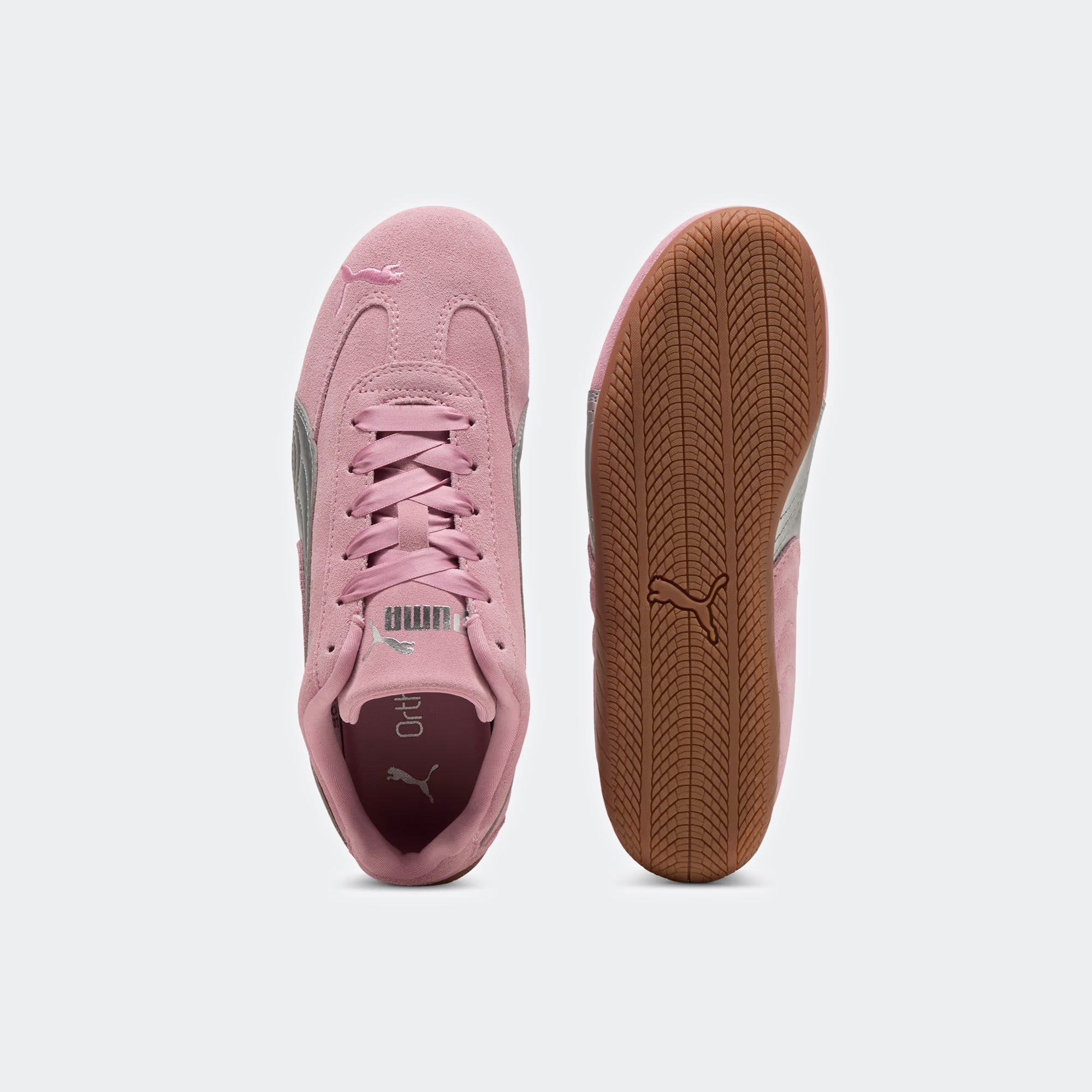 Big Kids PUMA Speedcat Metallic Easy On Sneakers Poised Pink / PUMA Silver