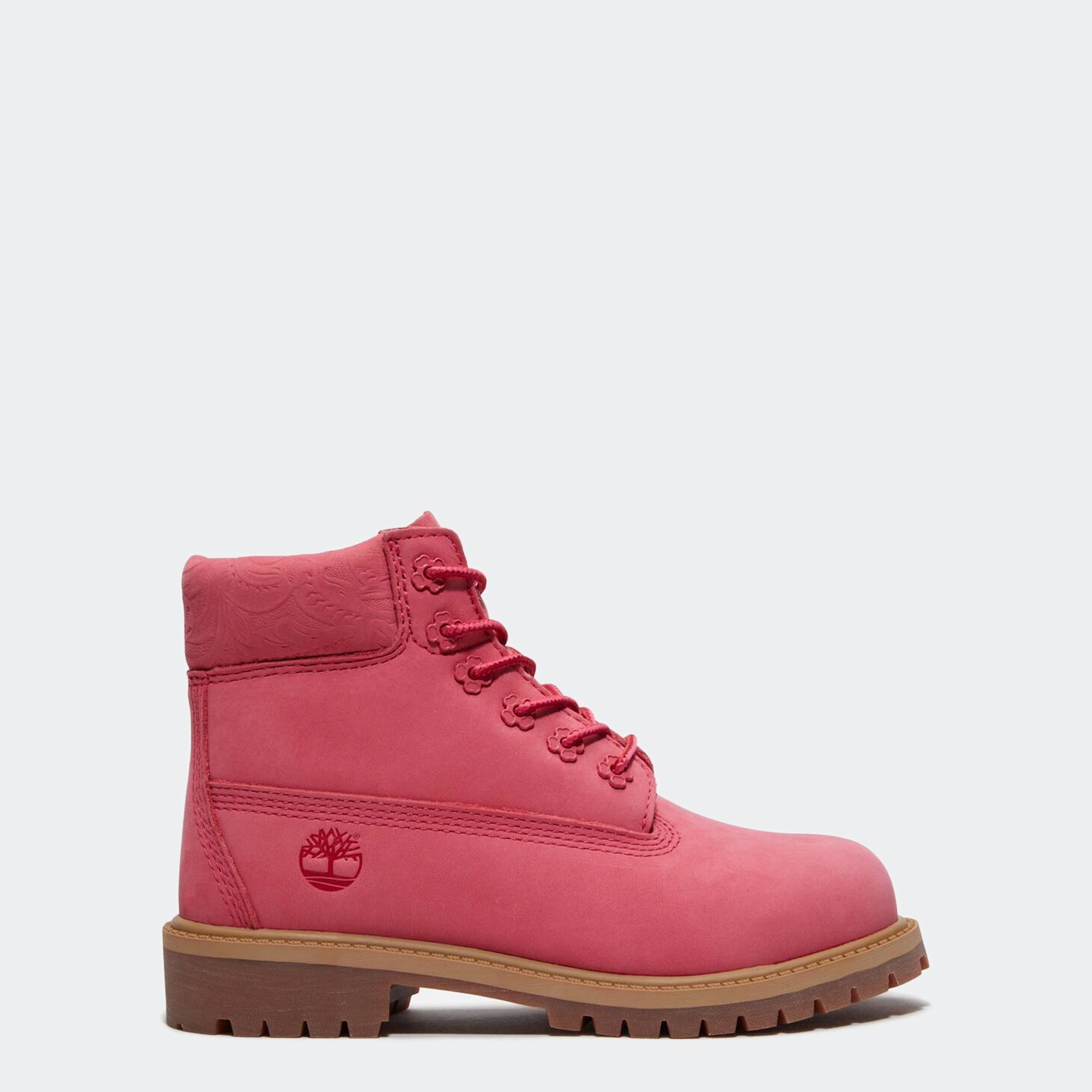 Big Kid Timberland Premium 6-Inch Waterproof Boots Bright Pink Nubuck