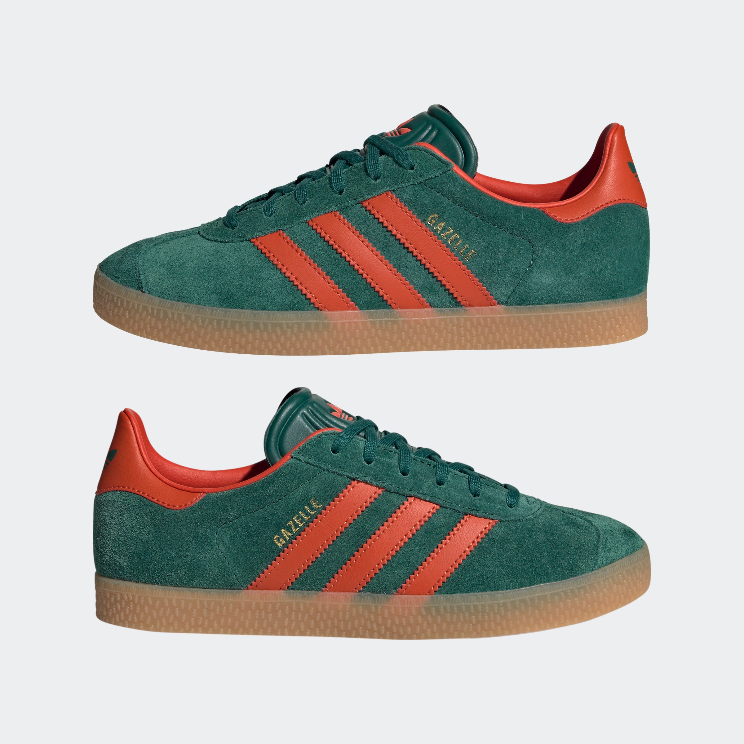 Big Kids adidas Originals Gazelle Shoes Collegiate Green