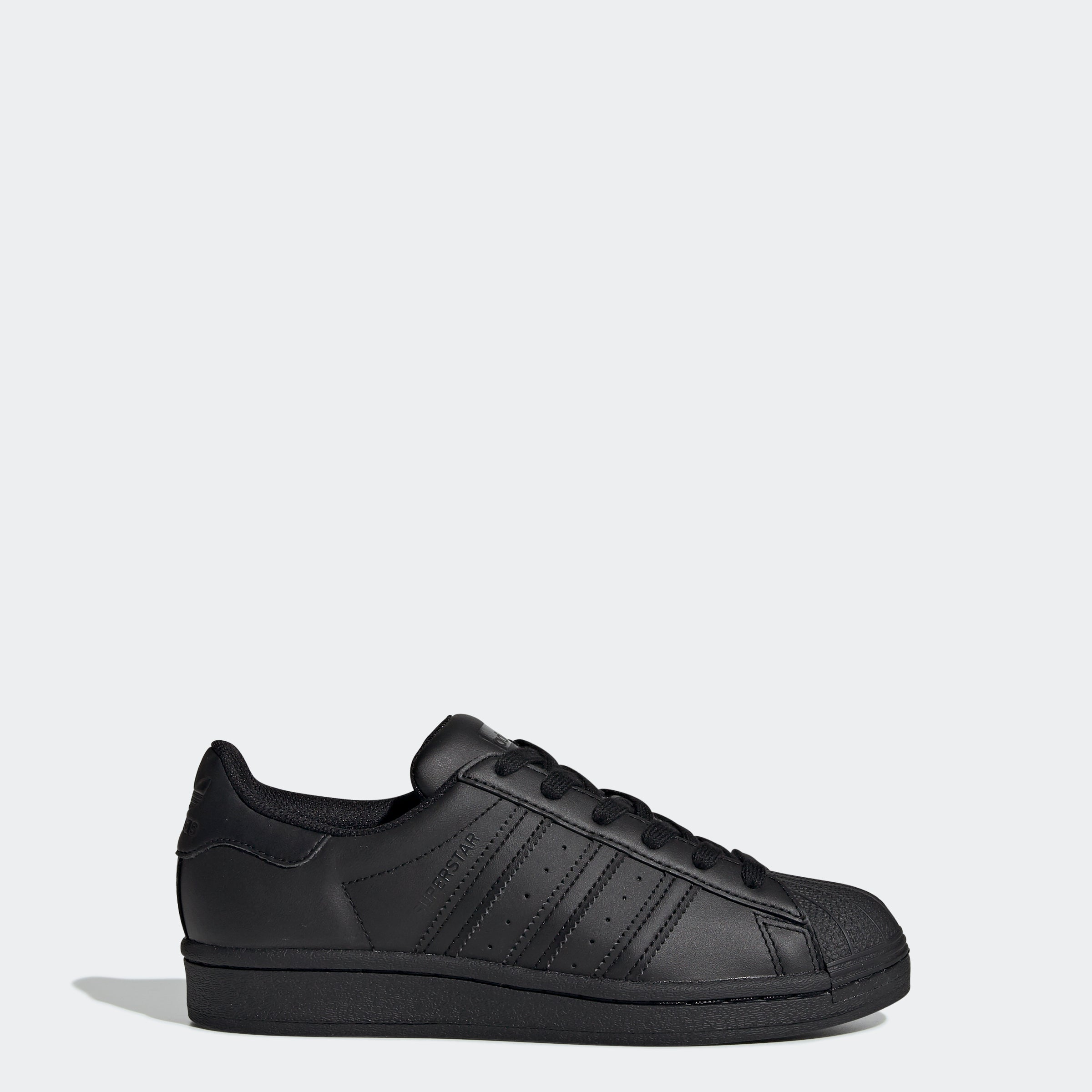 Big Kids adidas Originals Superstar Shoes Triple Black