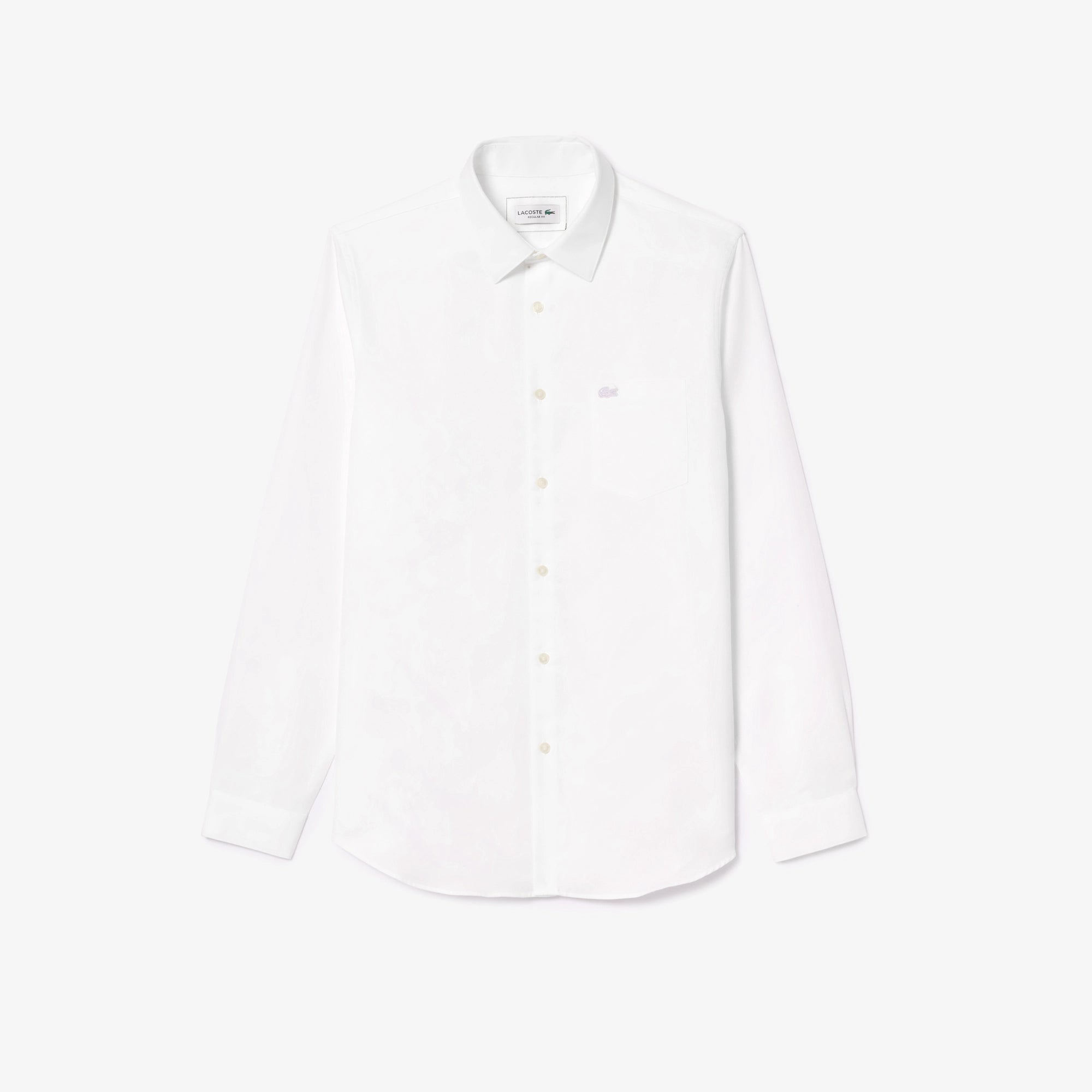 Men's Lacoste Regular Fit Cotton Button Down Shirt White