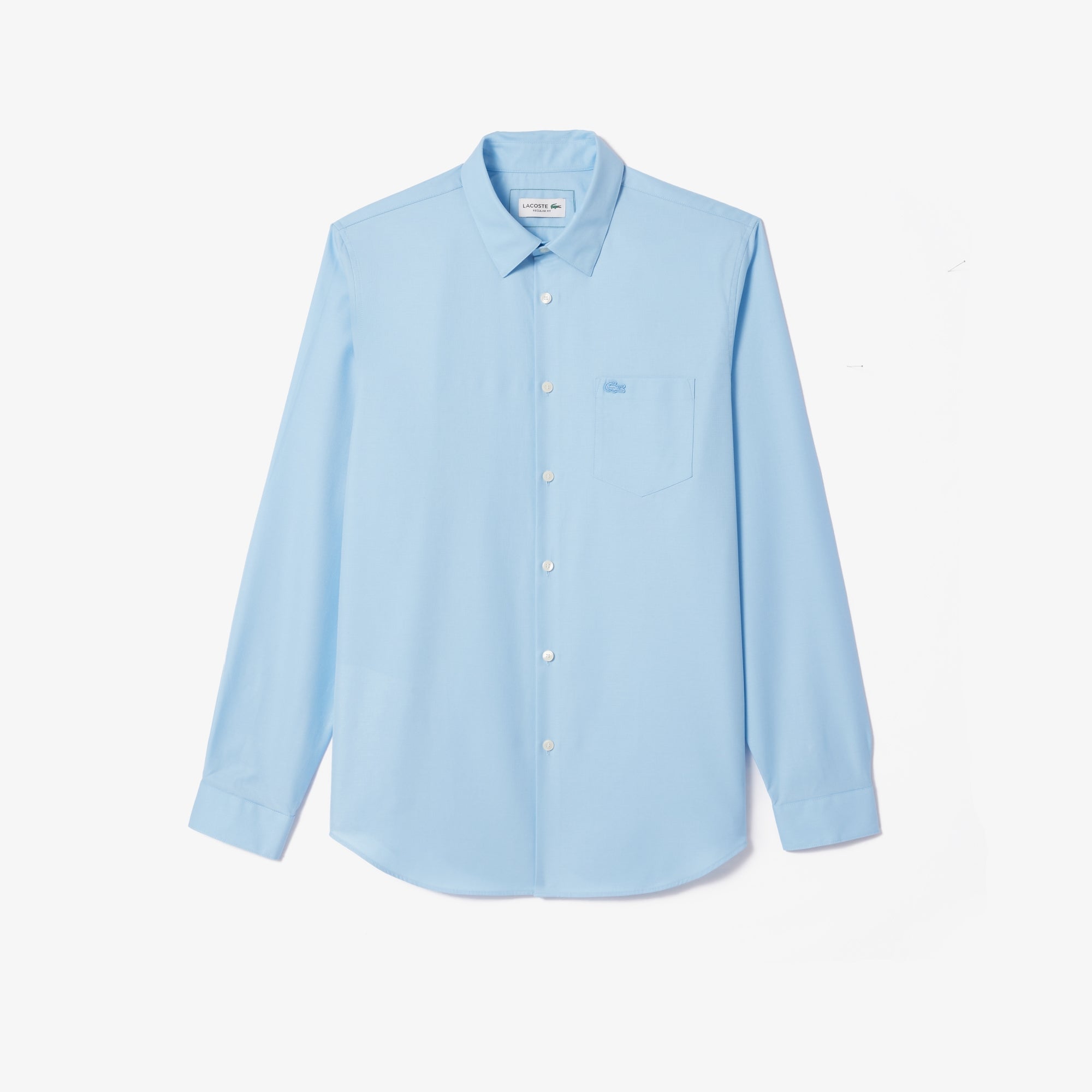 Men's Lacoste Regular Fit Cotton Button Down Shirt Pastel Blue