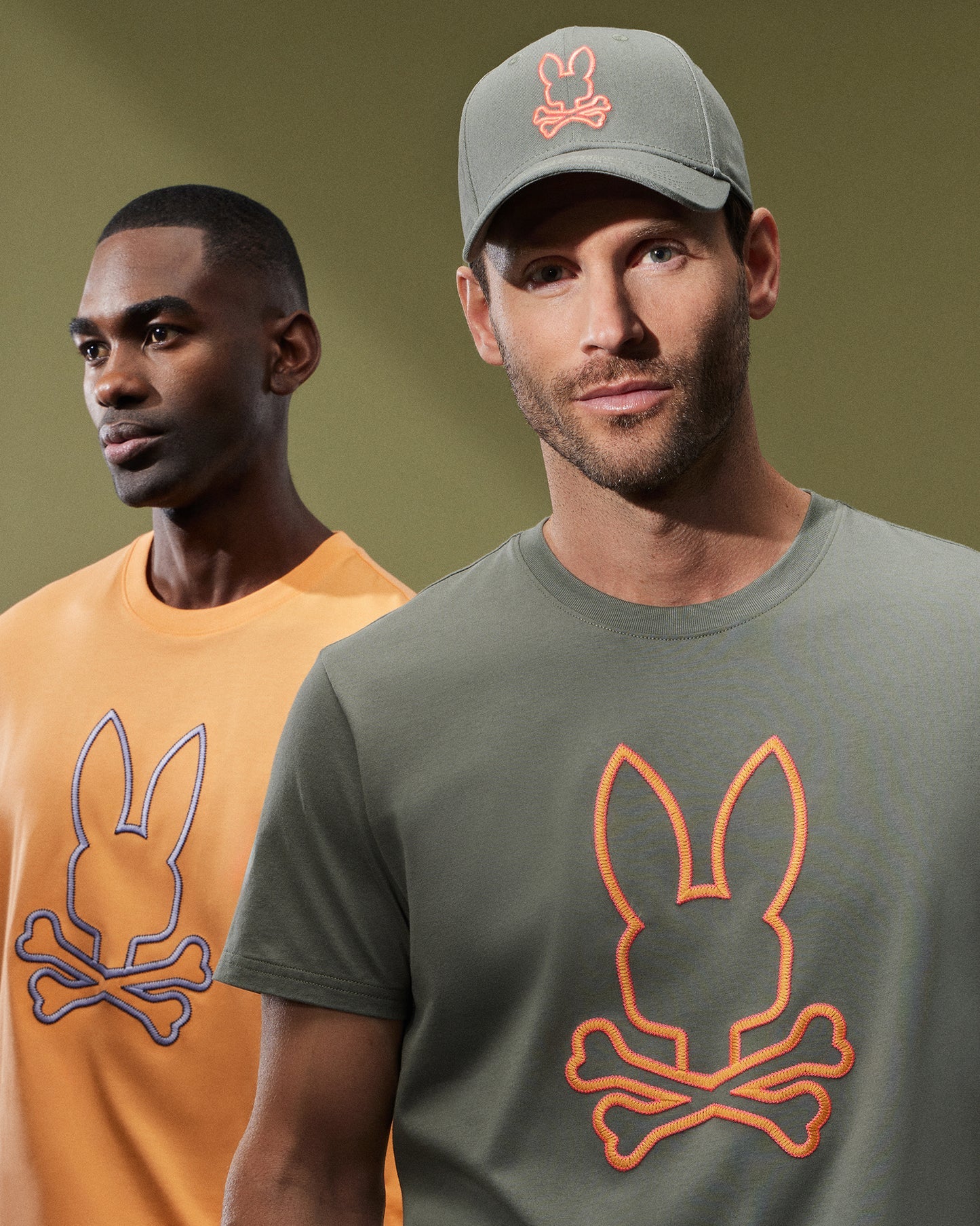 Men's Psycho Bunny Floyd Graphic Tee Mock Orange