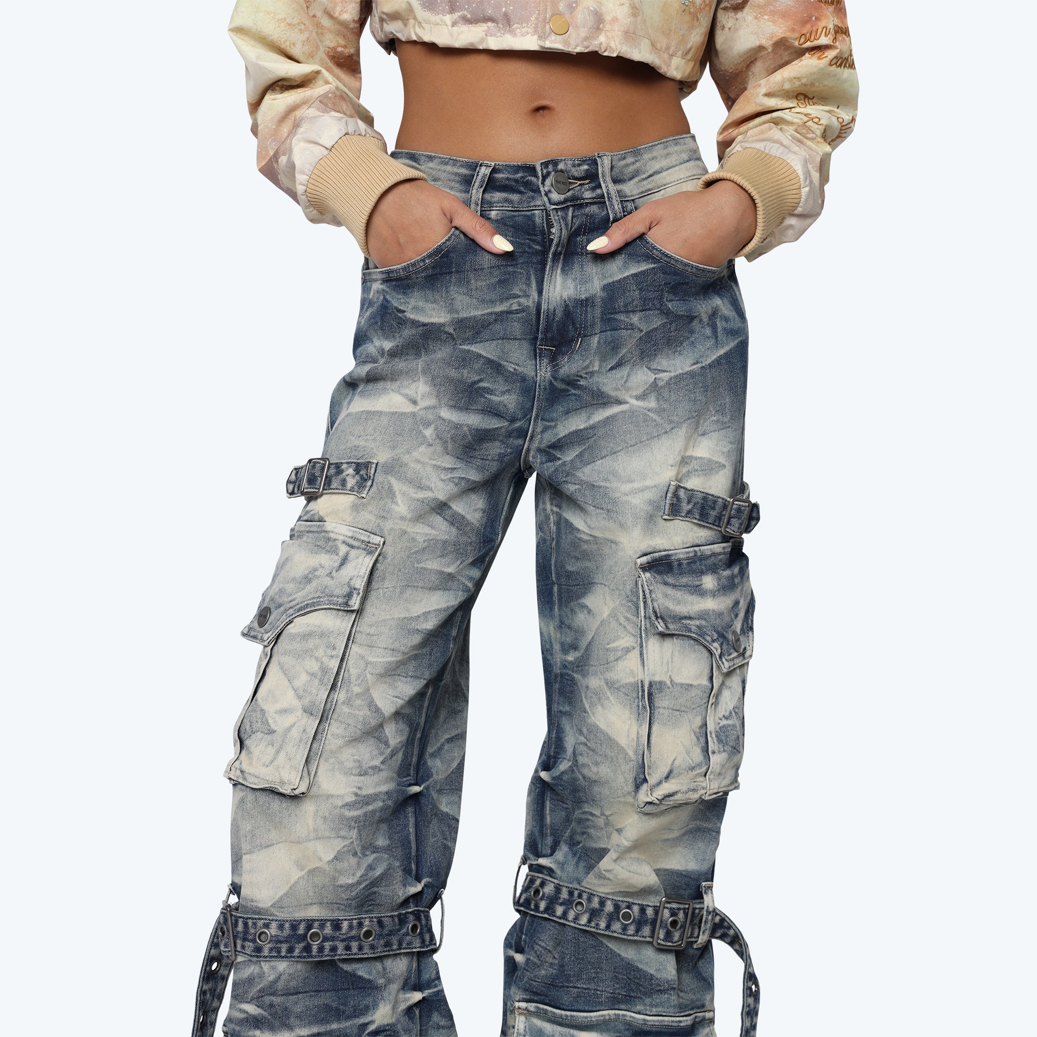 Women's Smoke Rise High Rise Wide Leg Jeans Blue Toast