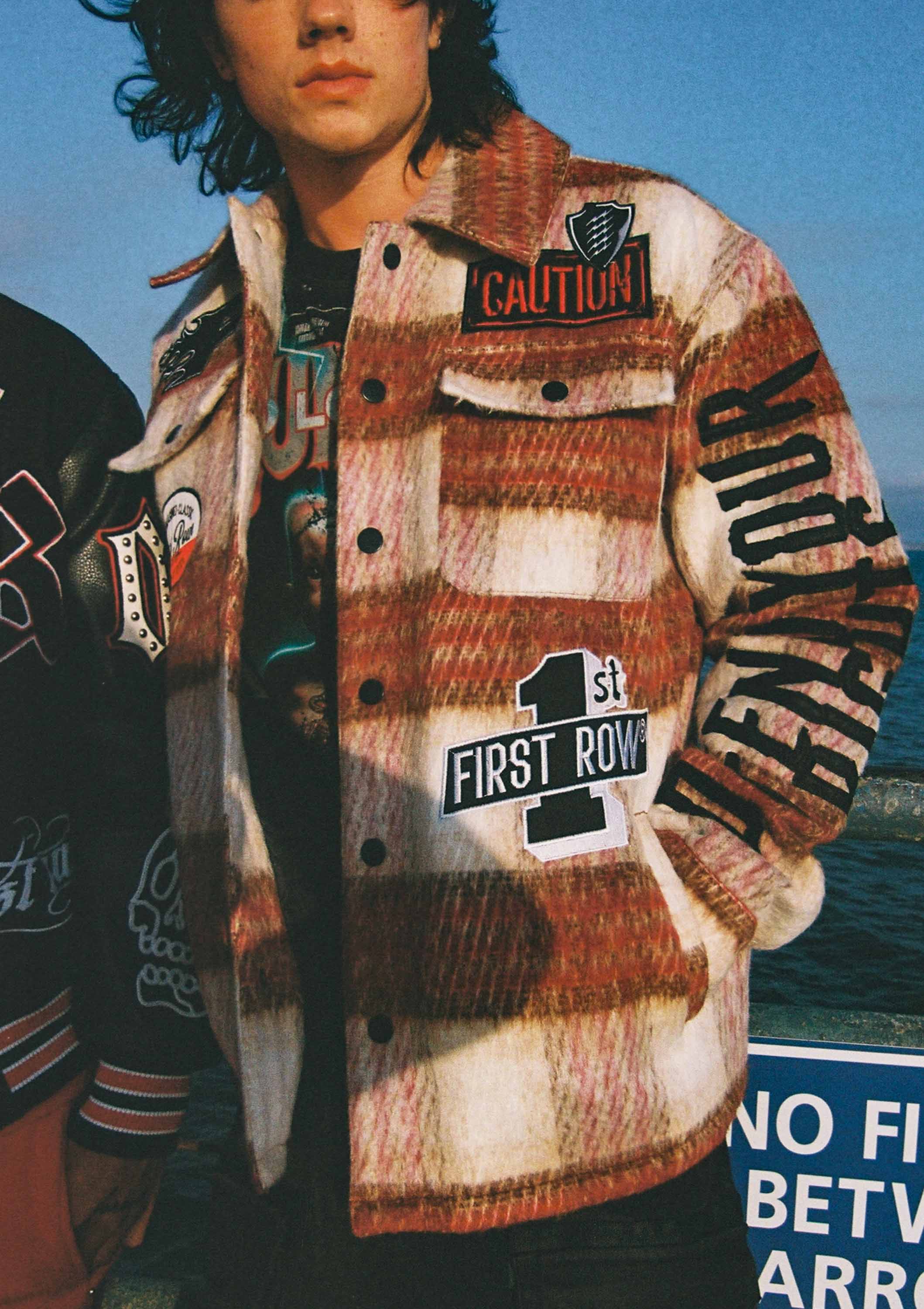 Men's First Row Caution Not So Quiet Shacket Burgundy