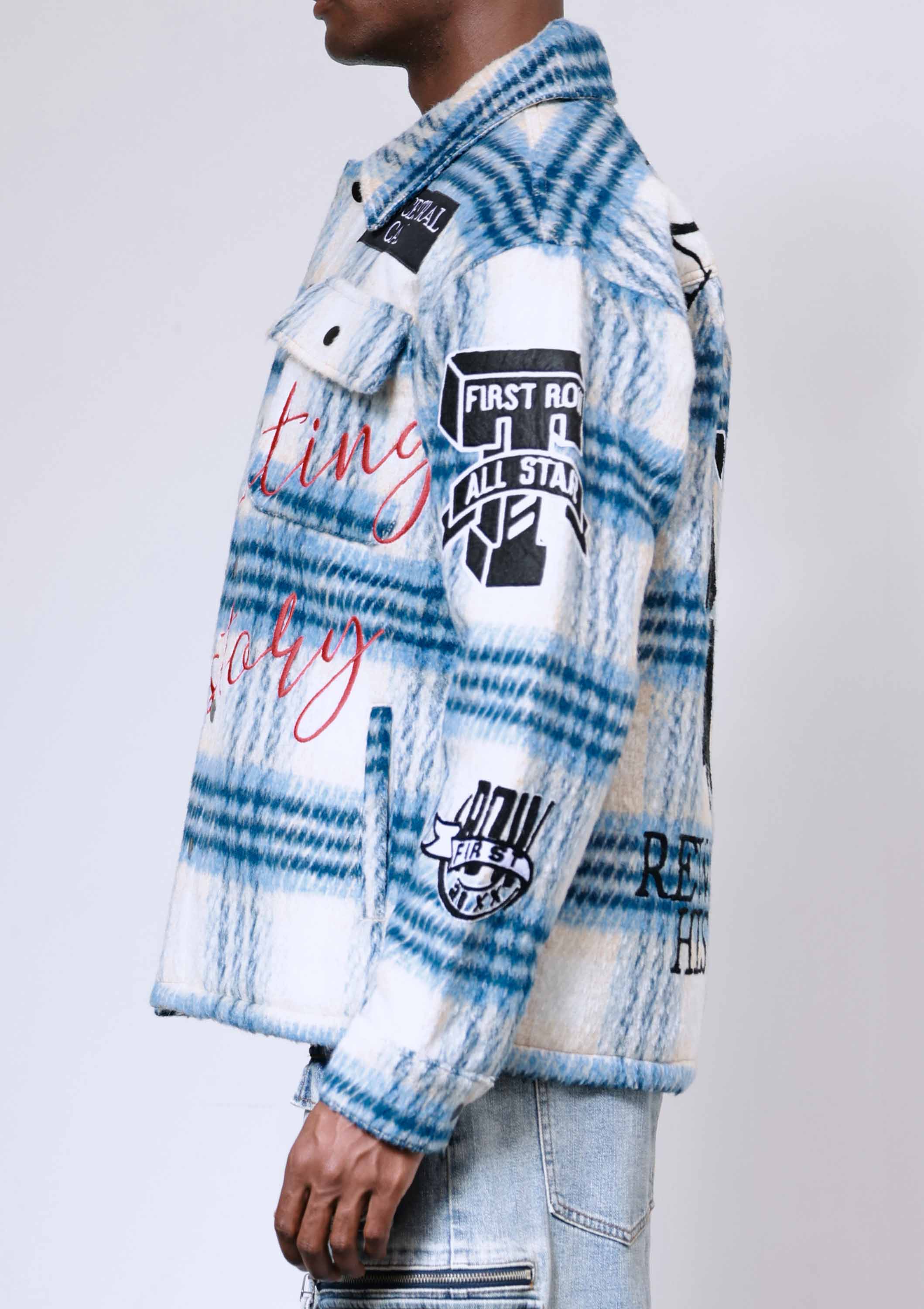 Men's First Row Ancestral Call Shacket Blue