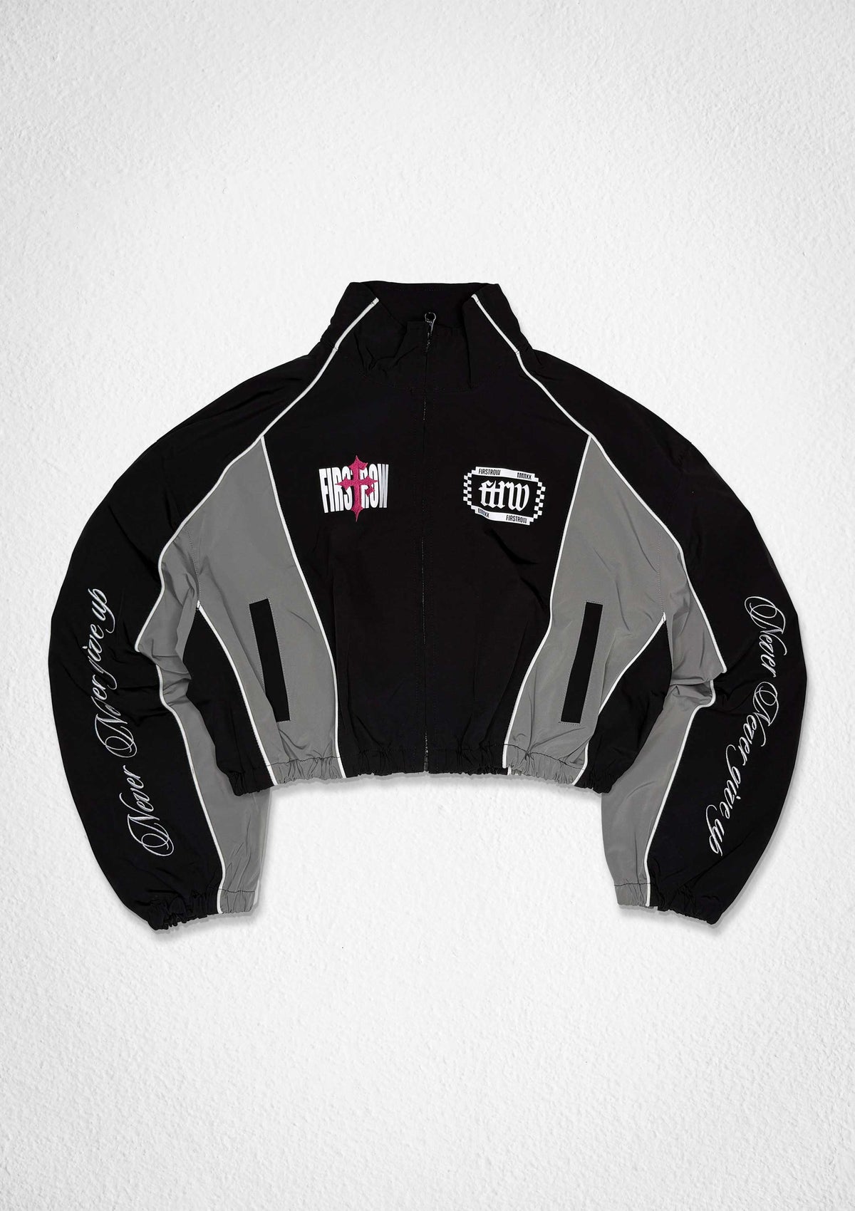 Women's First Row Club Track Jacket Black FRLJ3022BLK