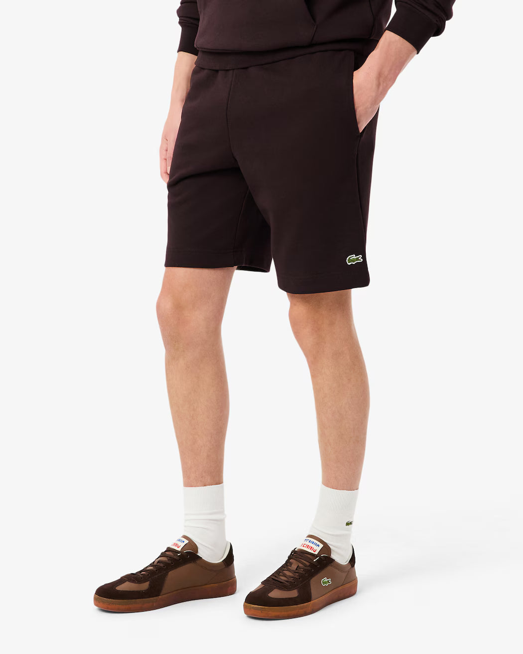 Men's Lacoste Regular Fit Fleece Shorts Brown