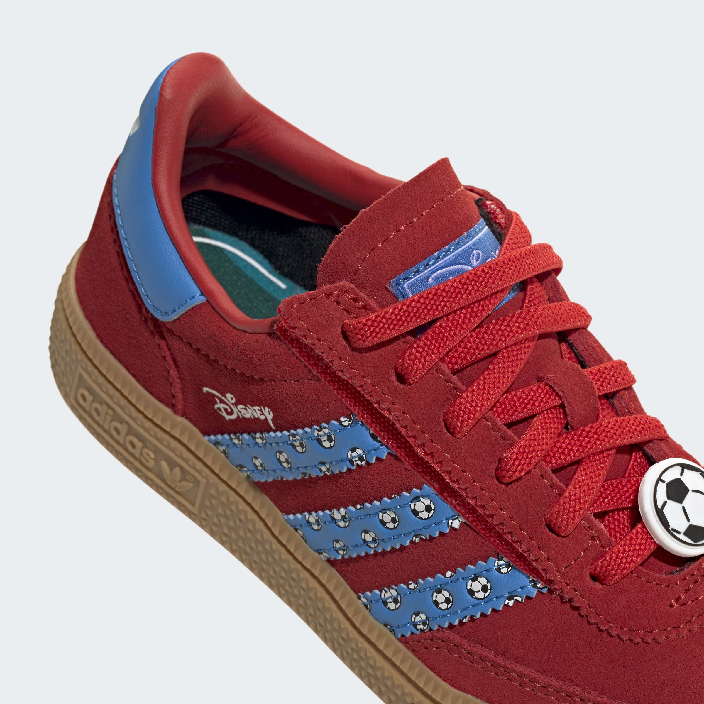 Little Kids adidas Originals Handball Spezial Comfort Closure Elastic Lace Shoes Red