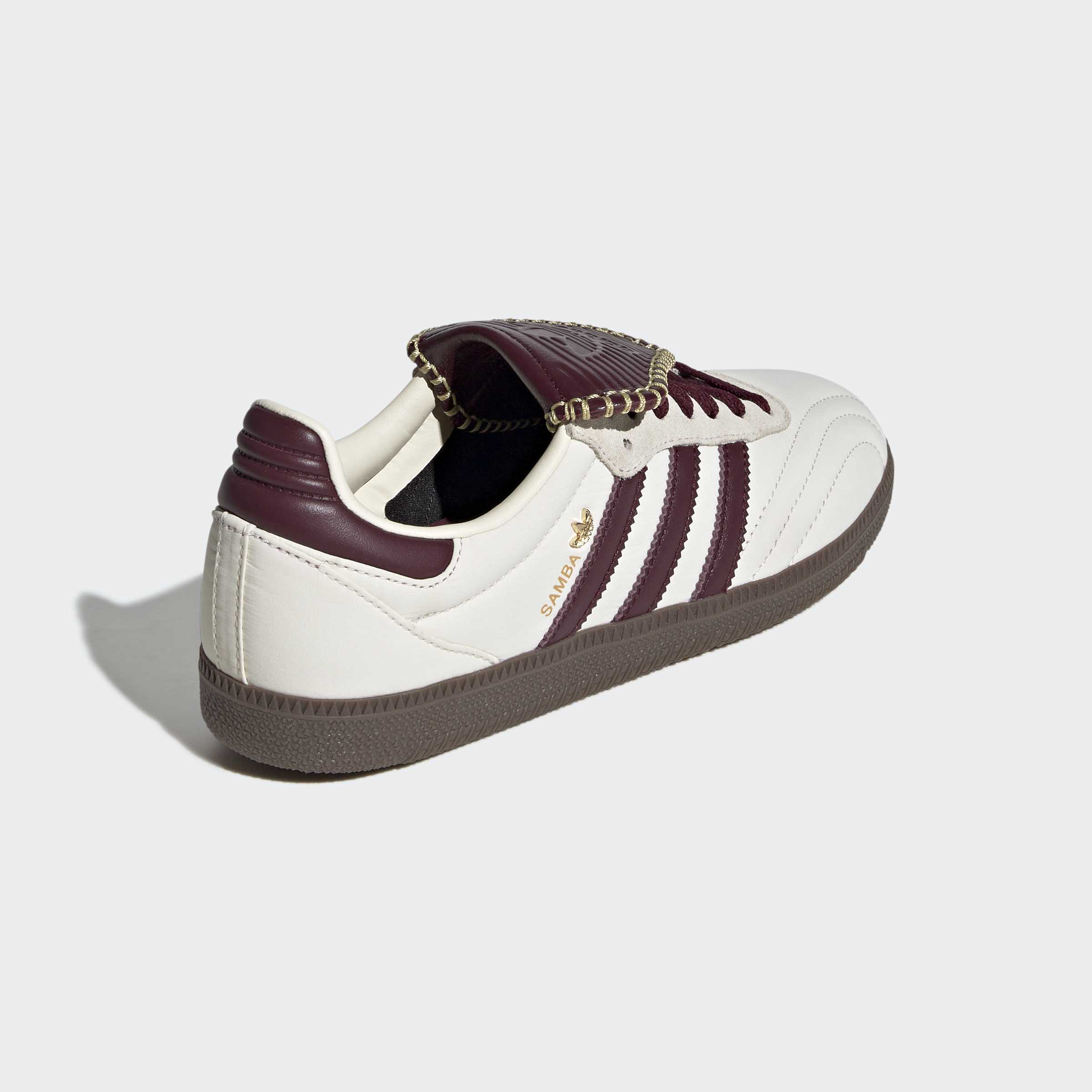 Women's adidas Originals Samba Long Tongue Shoes Cream White / Maroon