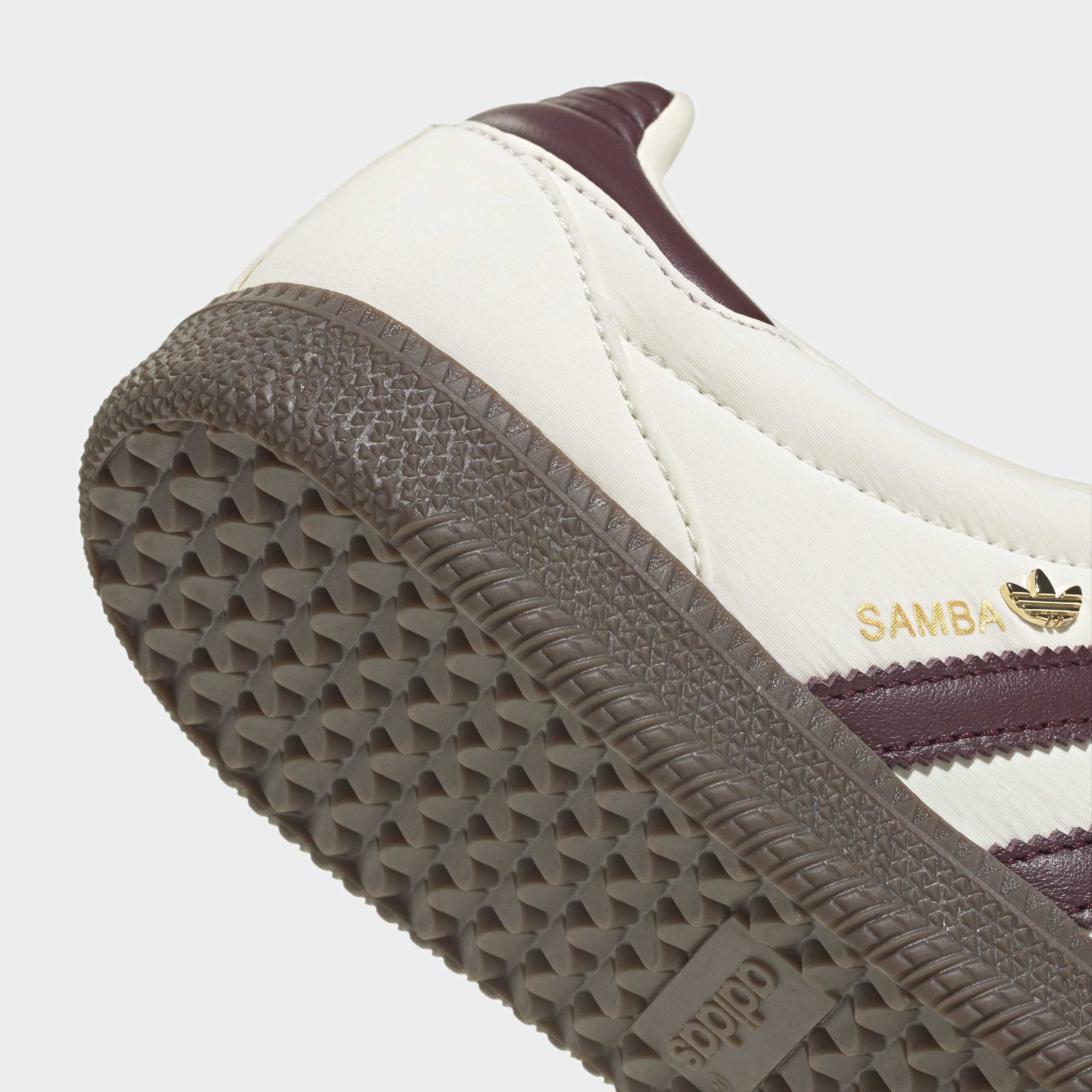 Women's adidas Originals Samba Long Tongue Shoes Cream White / Maroon