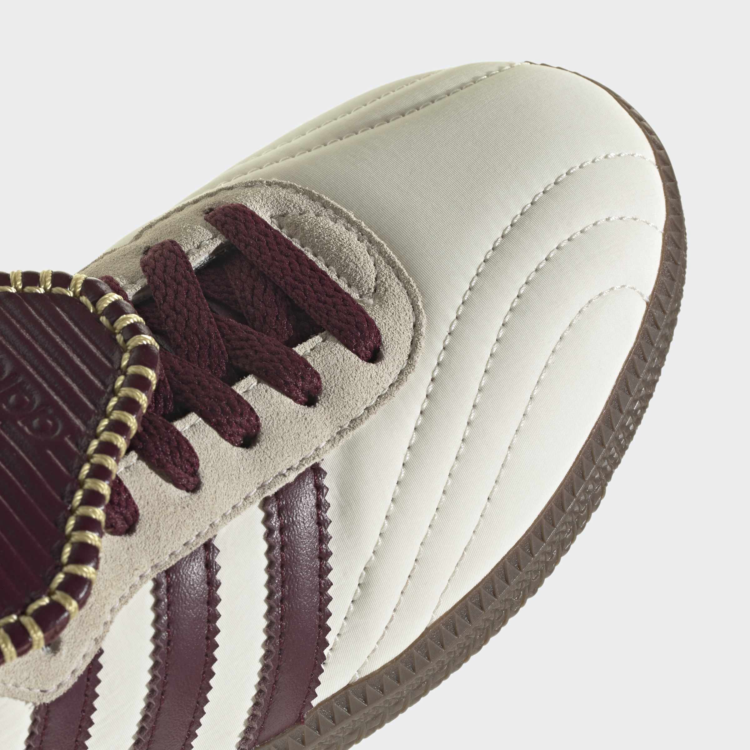 Women's adidas Originals Samba Long Tongue Shoes Cream White / Maroon