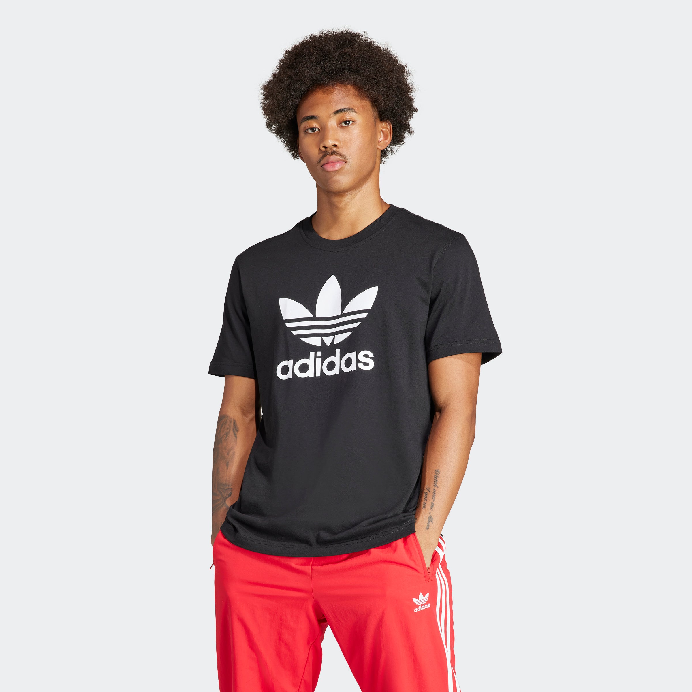 Men’s adidas Originals Adicolor Trefoil Tee Black