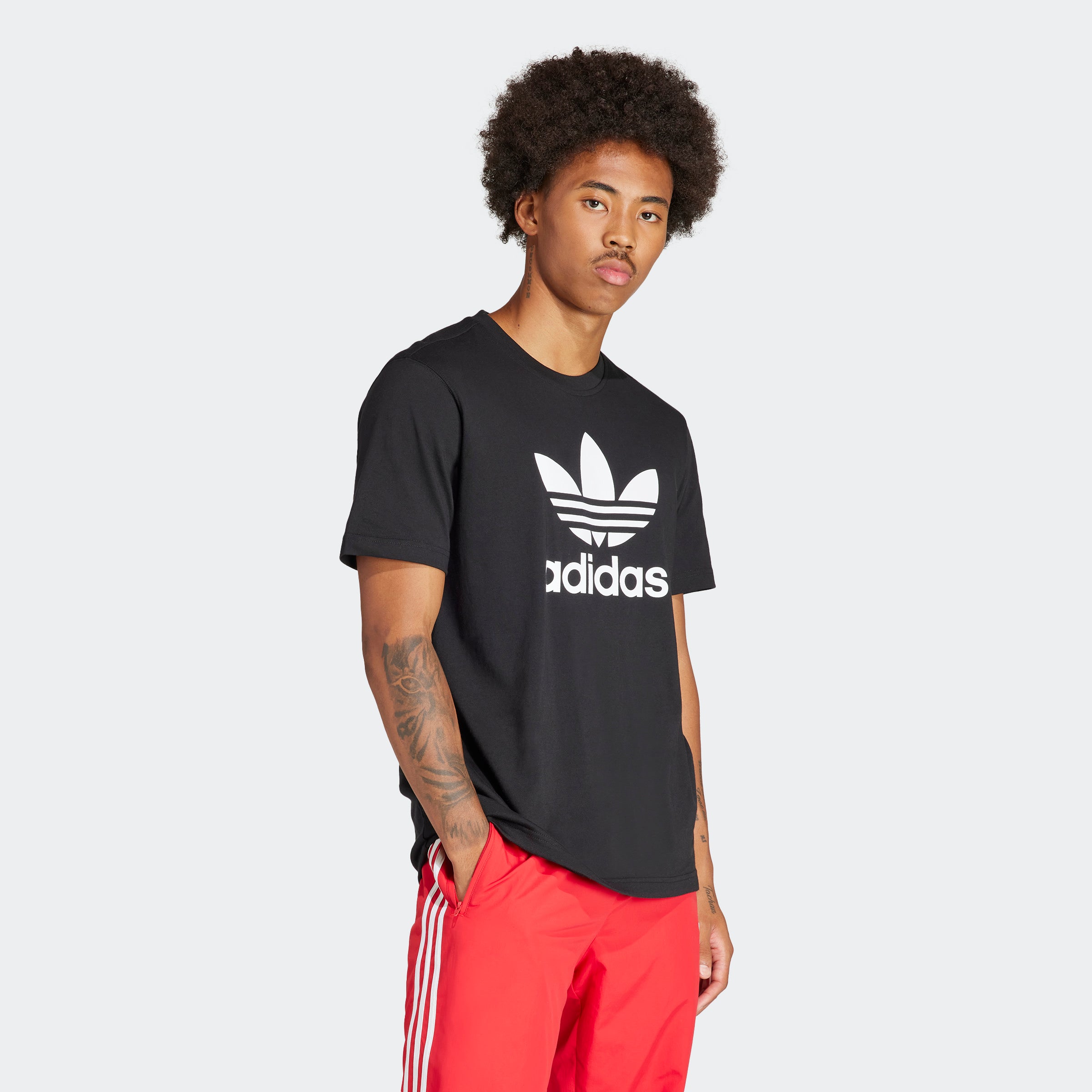 Men’s adidas Originals Adicolor Trefoil Tee Black