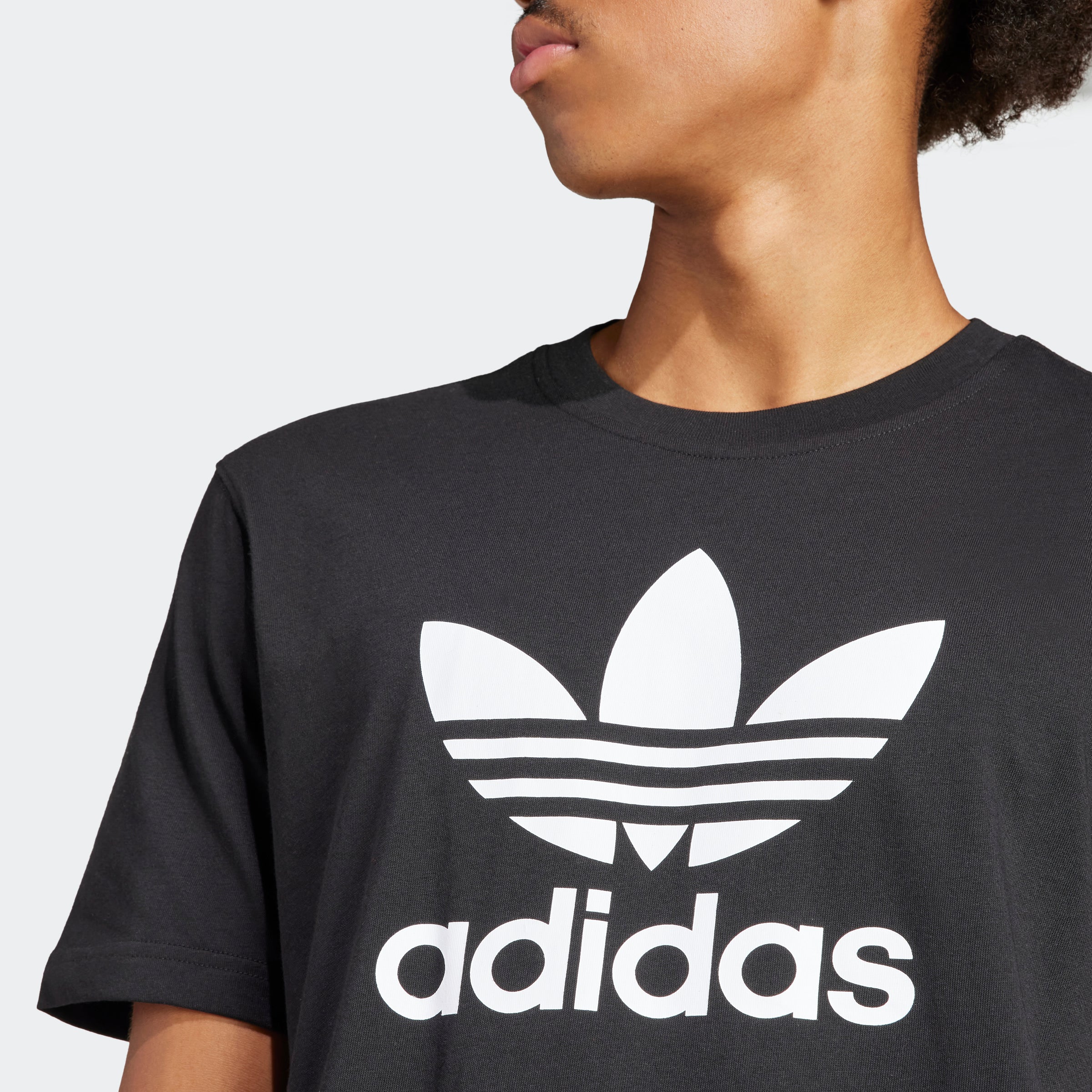 Men’s adidas Originals Adicolor Trefoil Tee Black