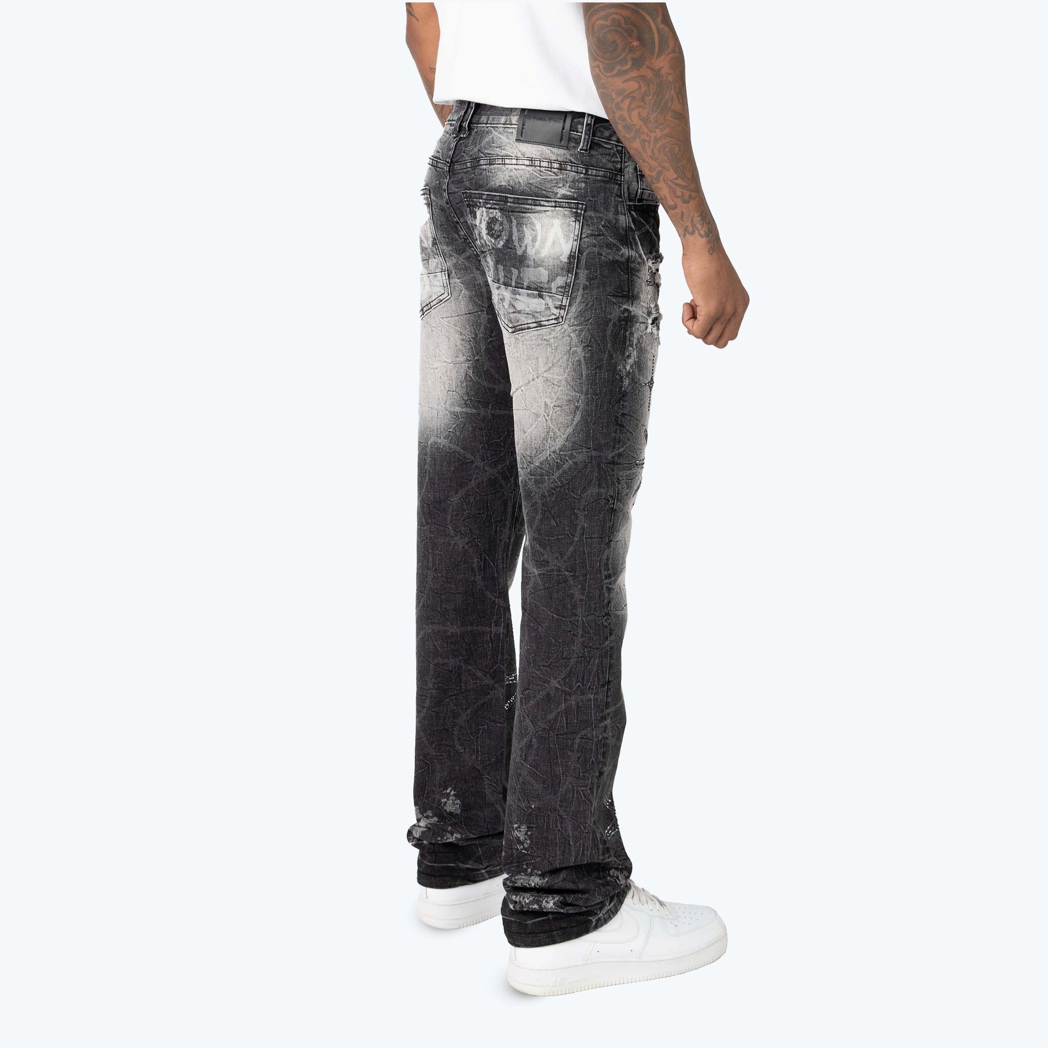Men's Smoke Rise Long Straight Dystopia Jeans Villa Black