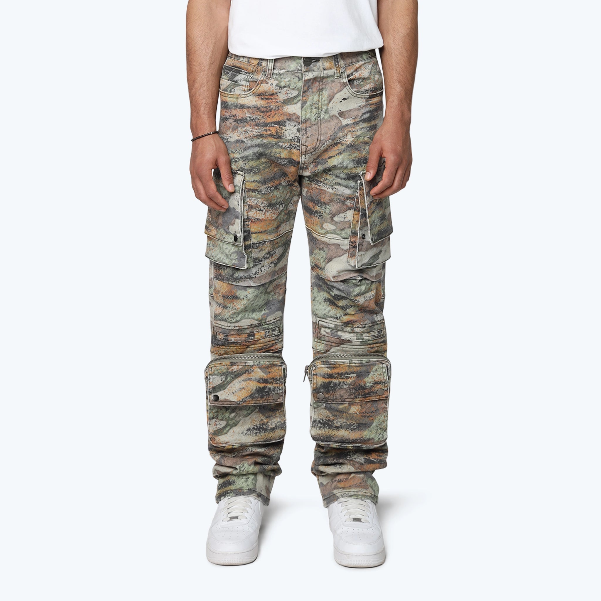 Men's Smoke Rise Long Straight Wilds Utility Twill Pants Tiger Camo