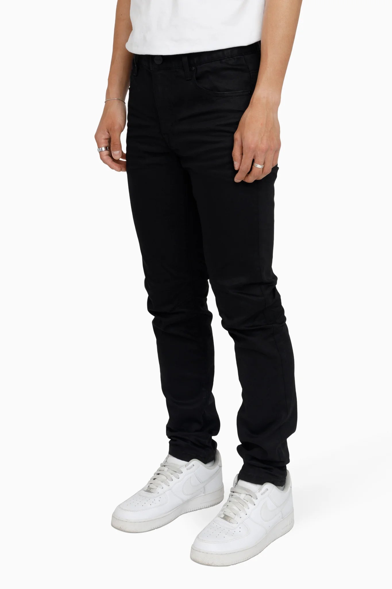 Men's Smoke Rise Essential Dry Effect Washed Jeans Jet Black