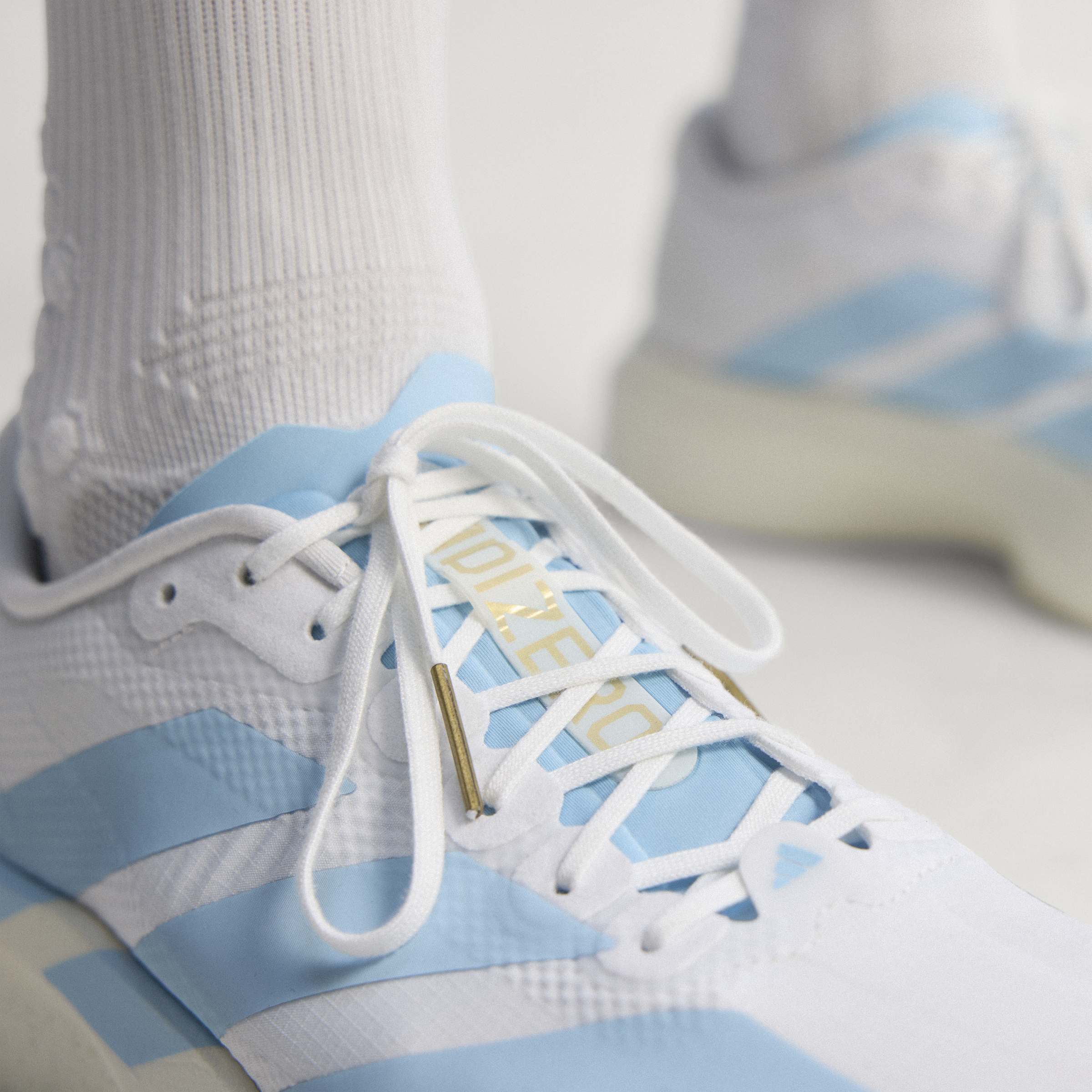 Men's adidas Running Adizero Evo SL Woven Shoes Cloud White / Clear Blue