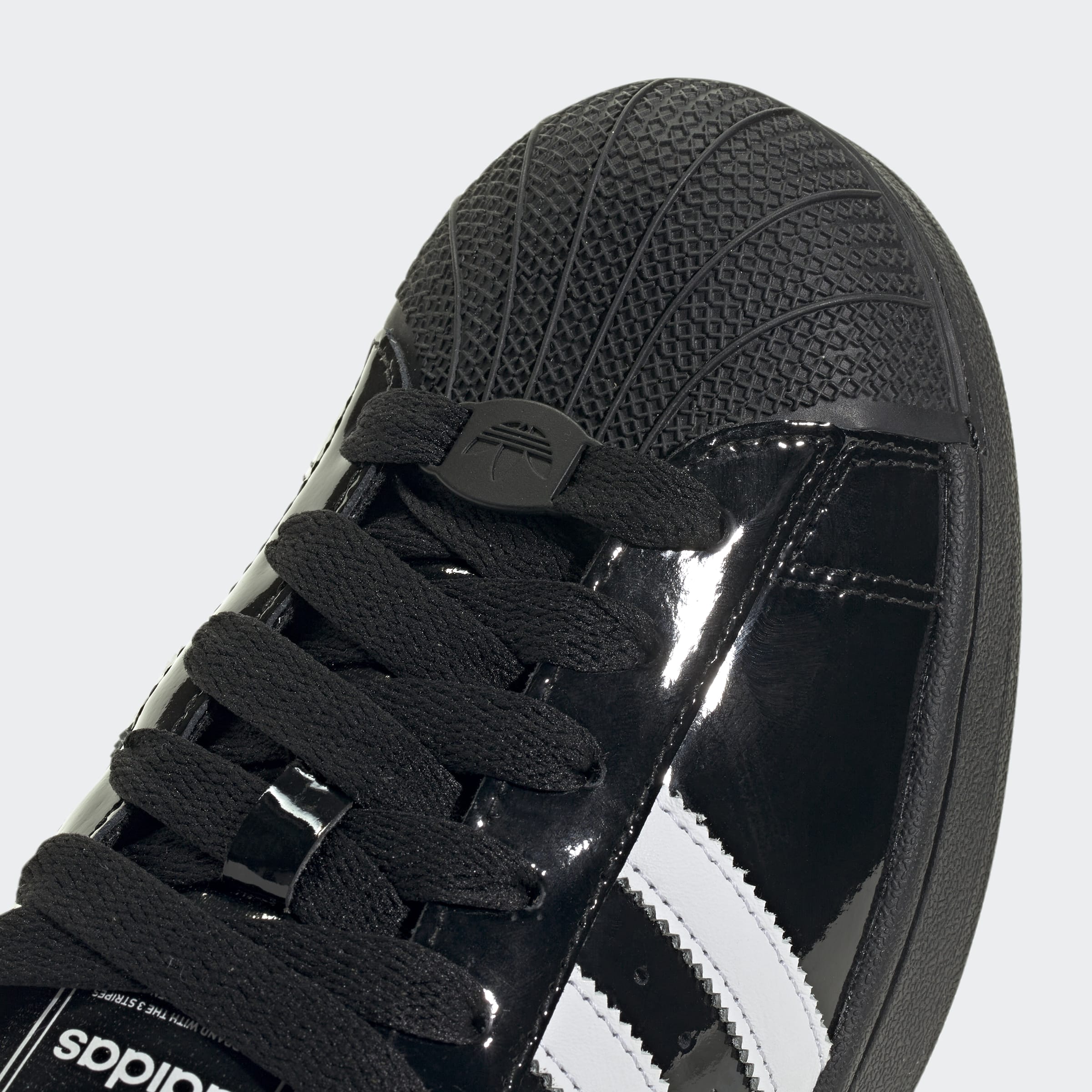 Men's adidas Originals Superstar II Shoes Patent Leather Black