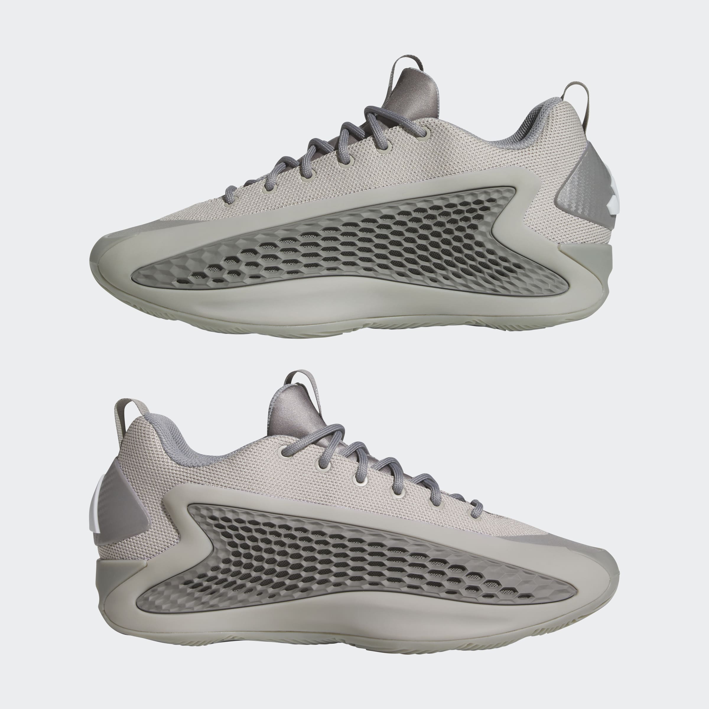 Men's adidas Basketball Anthony Edwards 1 Low Shoes Metal Grey / Dove Grey