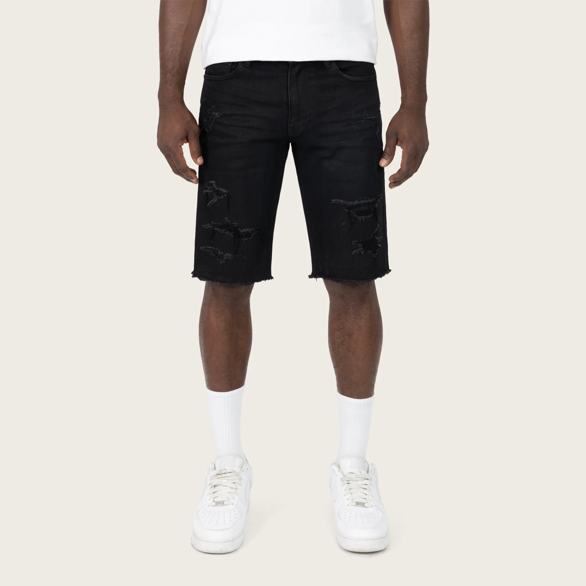 Men's Smoke Rise 12" Slim Essential Jean Shorts Glow Black