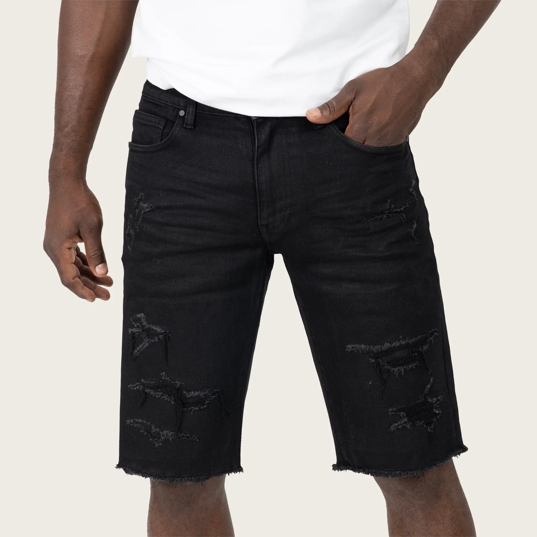 Men's Smoke Rise 12" Slim Essential Jean Shorts Glow Black