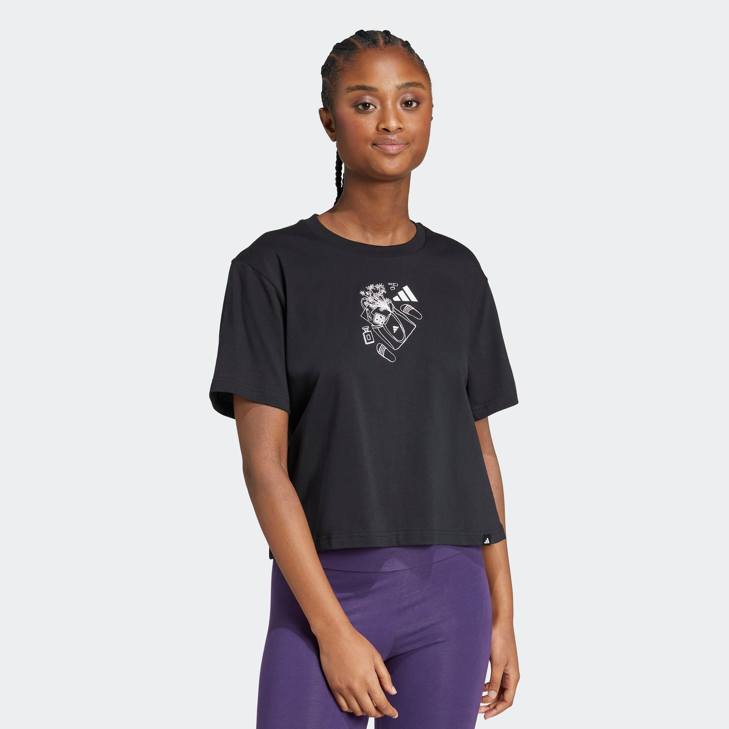 Women's adidas Sportswear Mini Graphic Tee Black