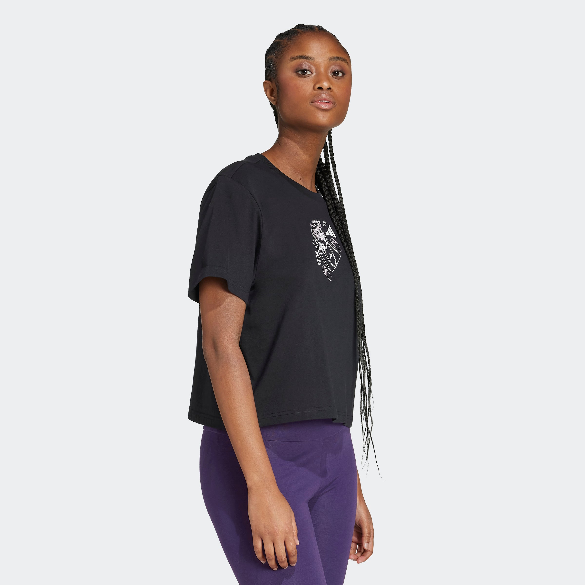 Women's adidas Sportswear Mini Graphic Tee Black